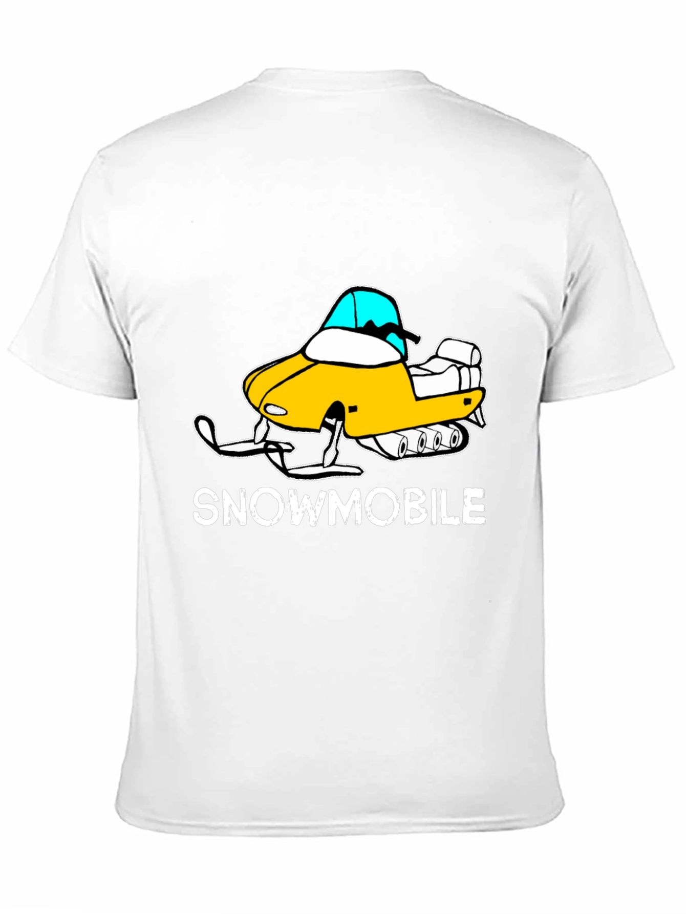 Snowmobile Graphic T-Shirt - Black Cotton Tee