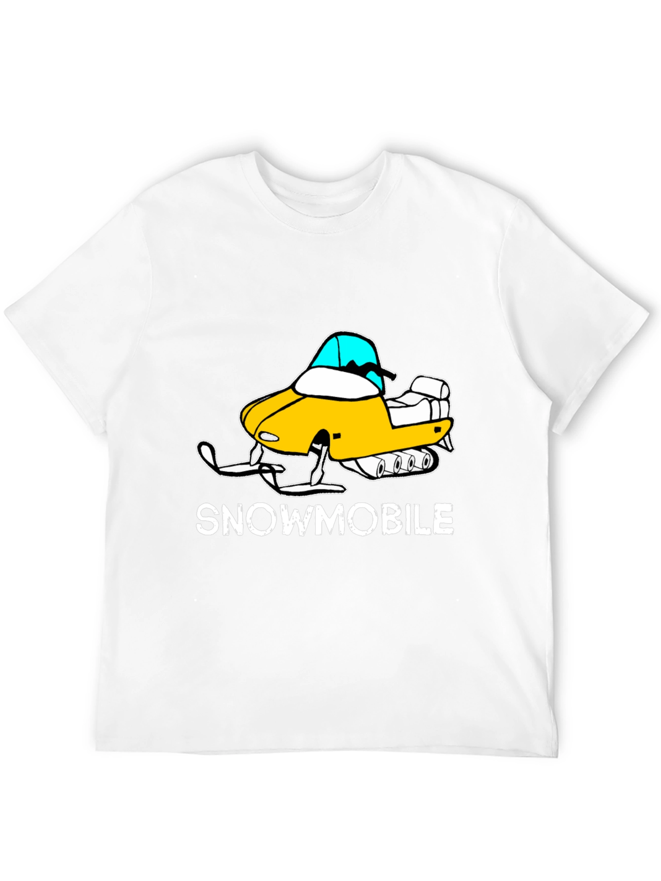Snowmobile Graphic T-Shirt - Black Cotton Tee