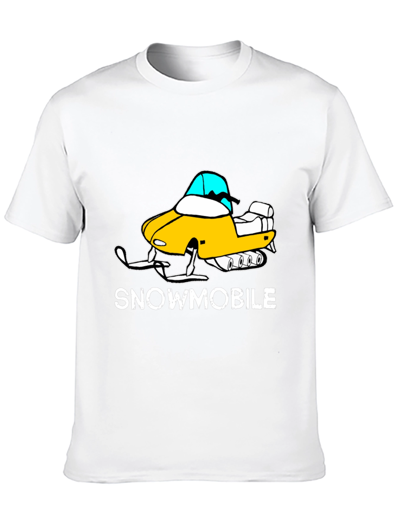Snowmobile Graphic T-Shirt - Black Cotton Tee
