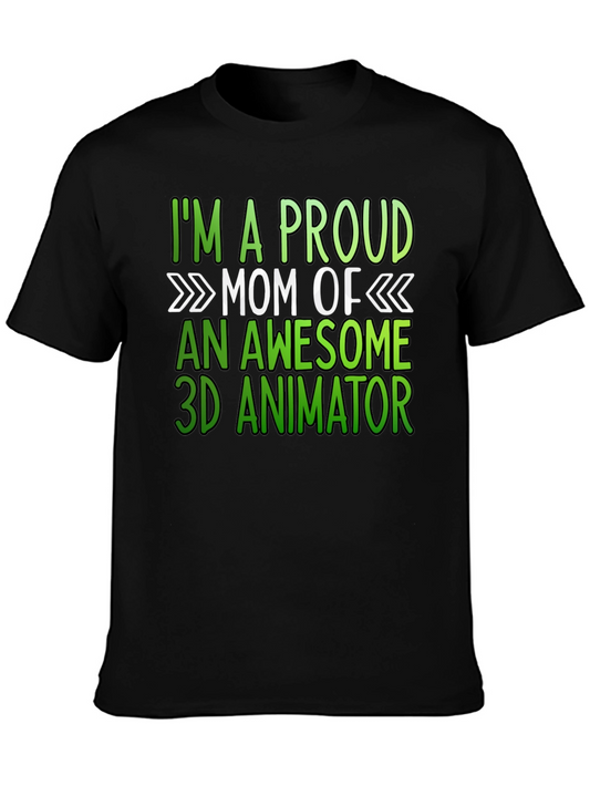 Proud Mom 3D Animator Graphic Tee