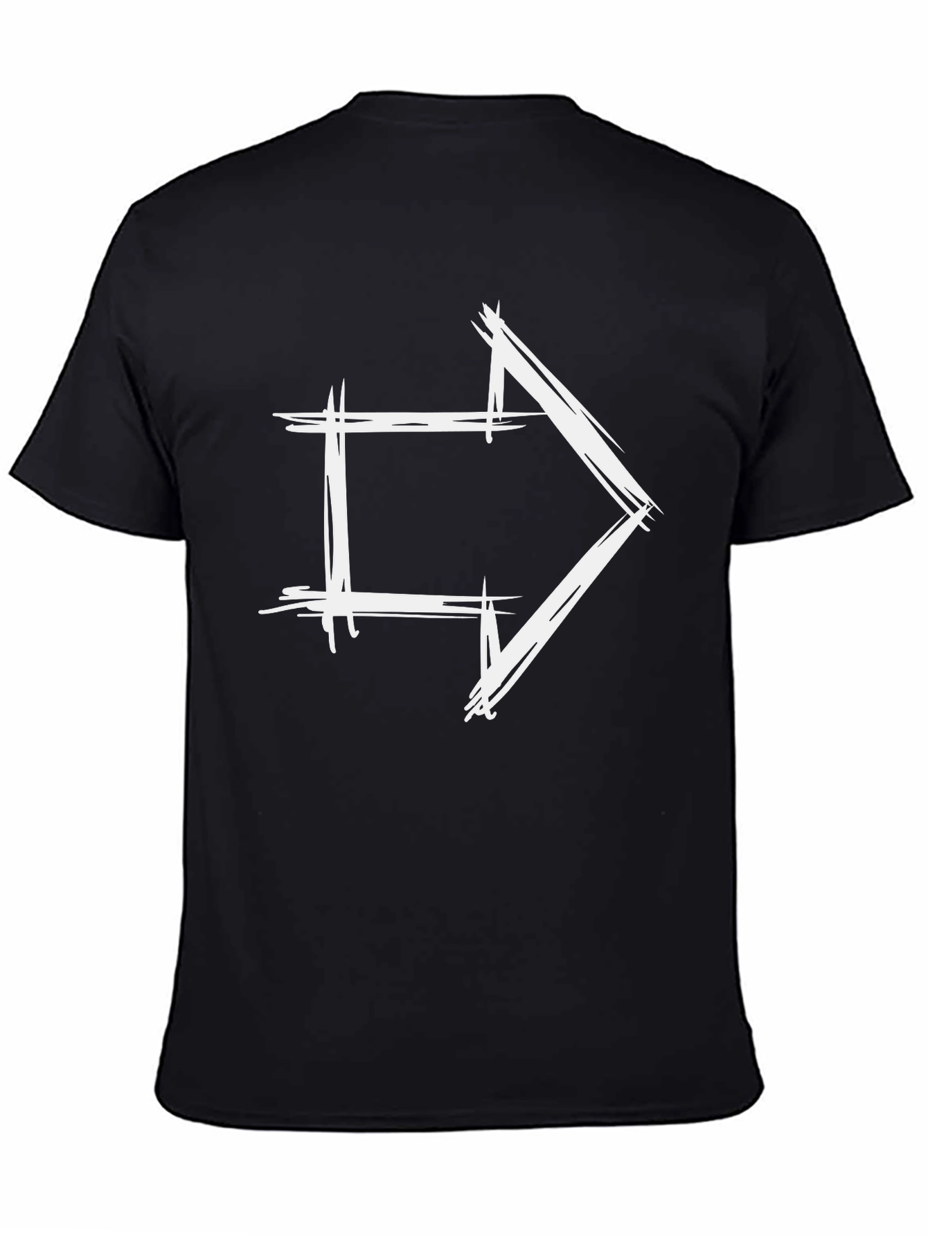 Modern Arrow Graphic Tee - Black Cotton T-Shirt