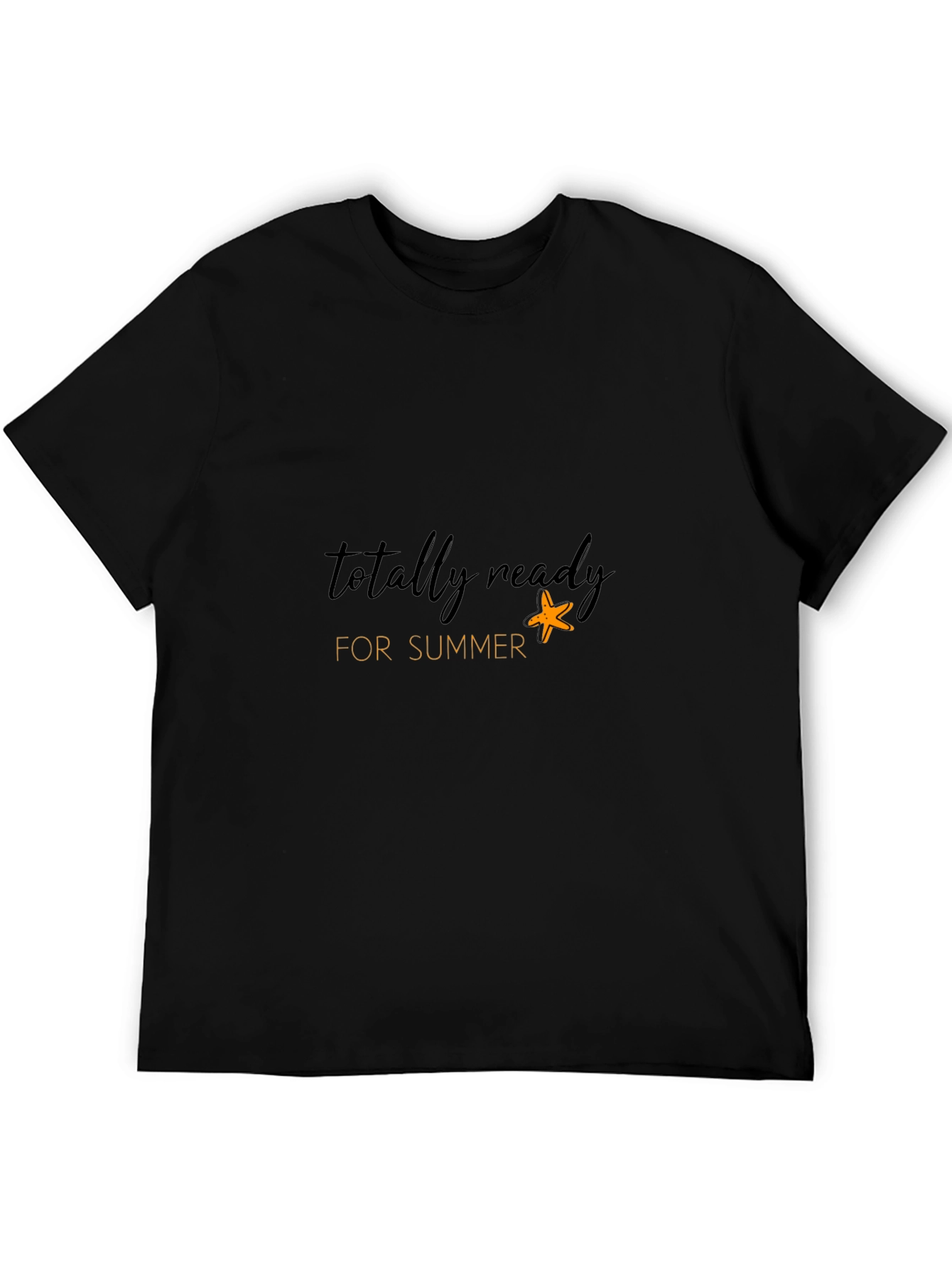 Totally Ready for Summer Black Graphic T-Shirt