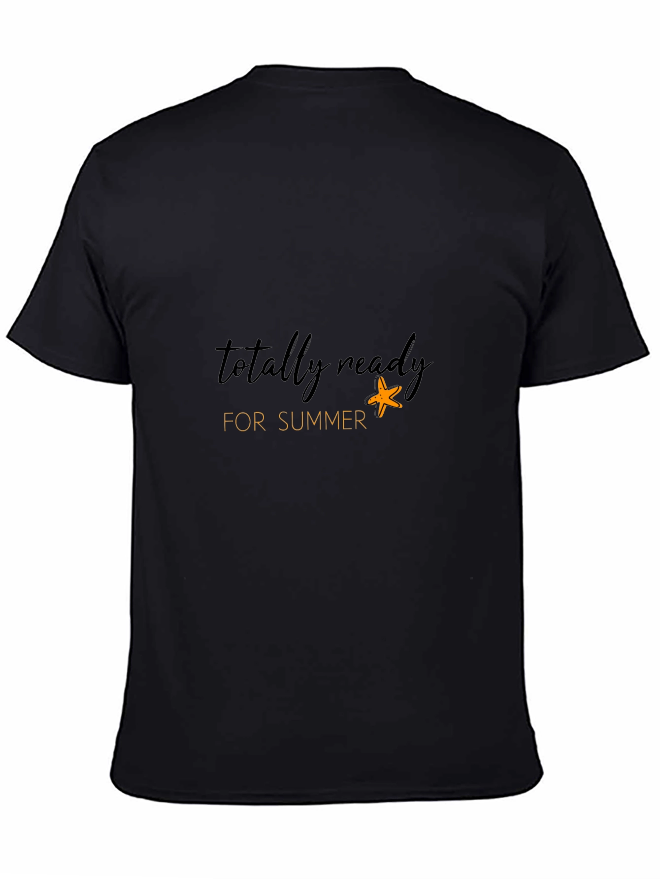 Totally Ready for Summer Black Graphic T-Shirt