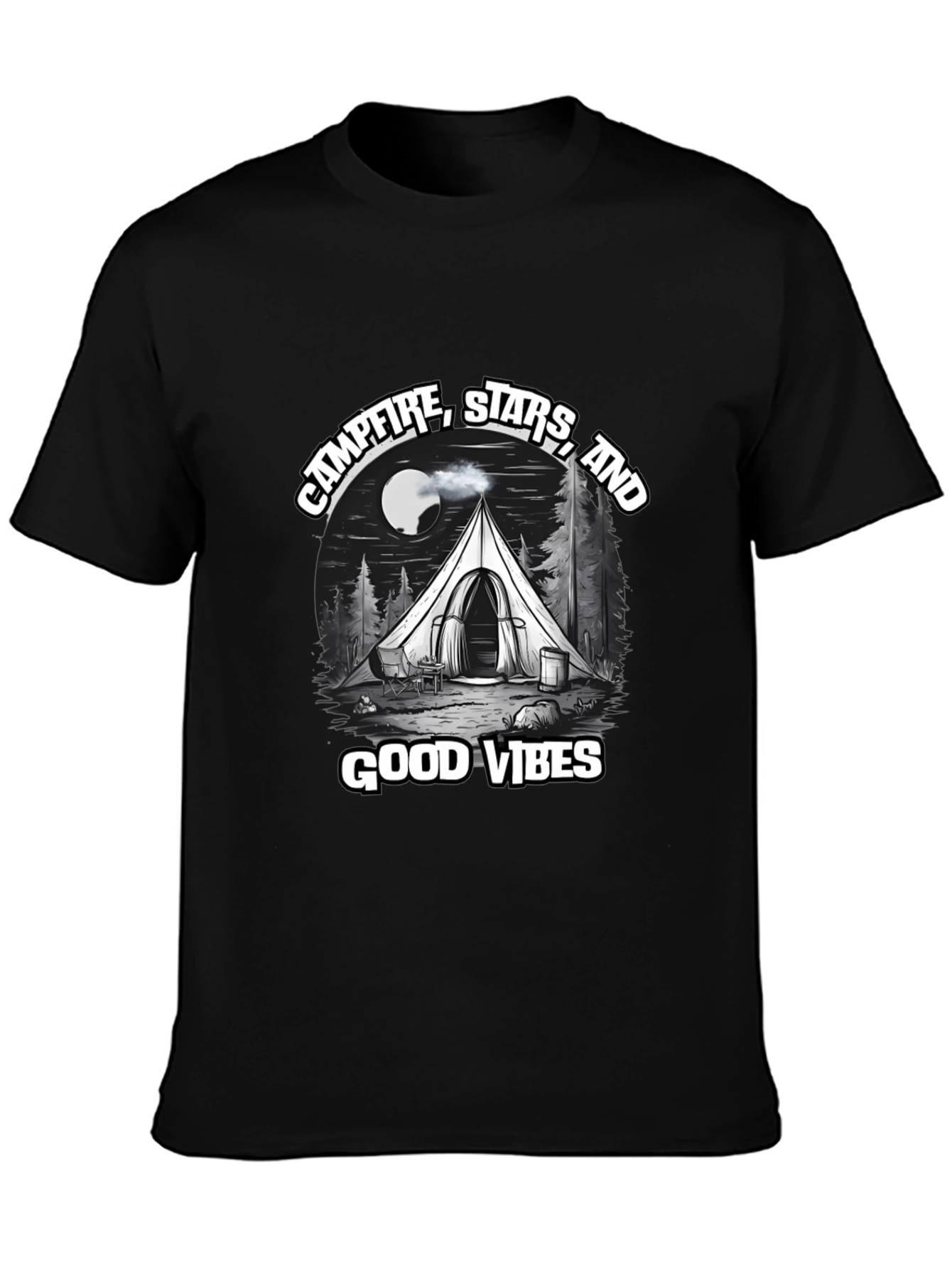 Campfire Stars Good Vibes Graphic T-Shirt
