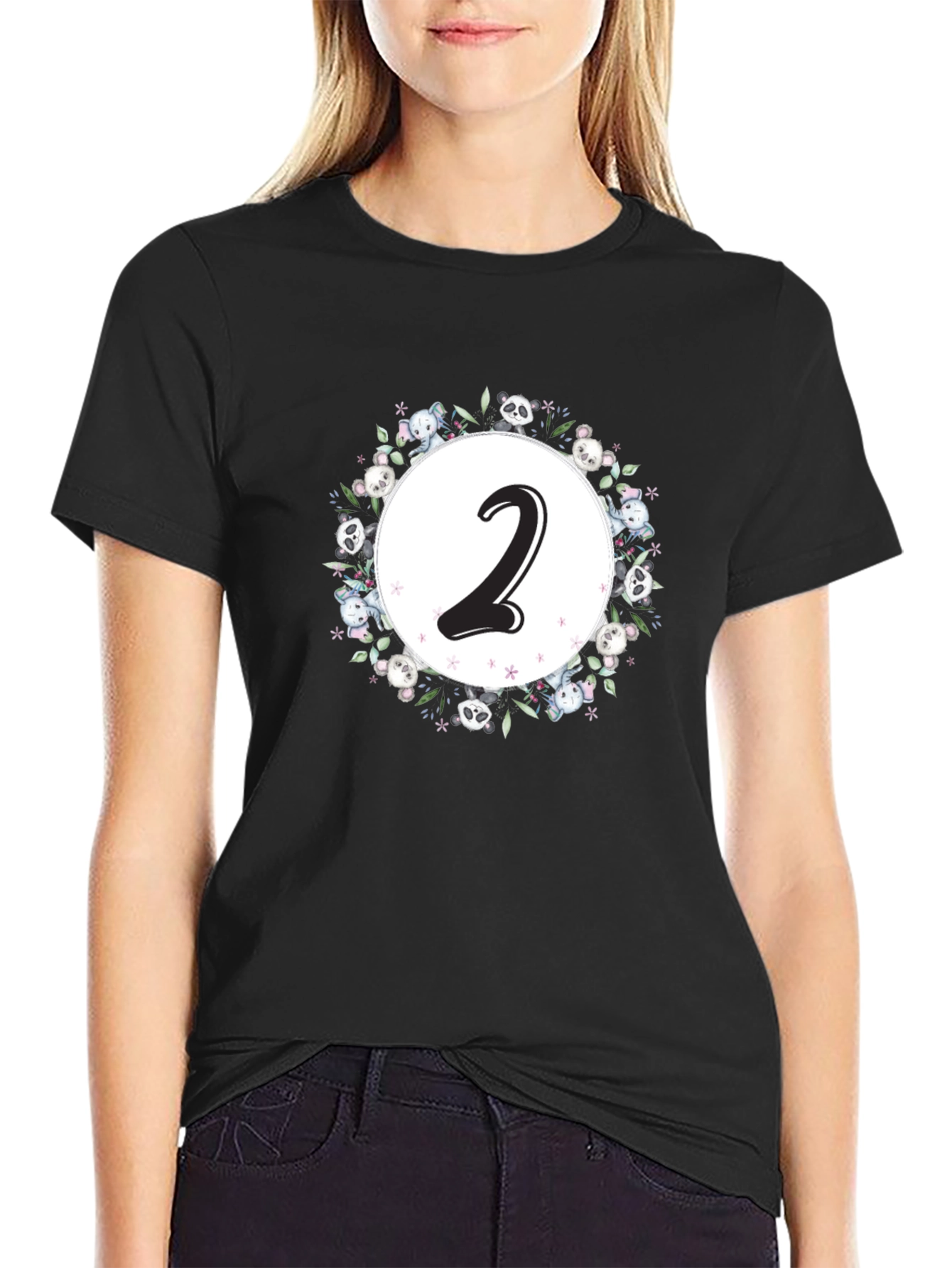 Cute Number 2 Panda Bear T-Shirt