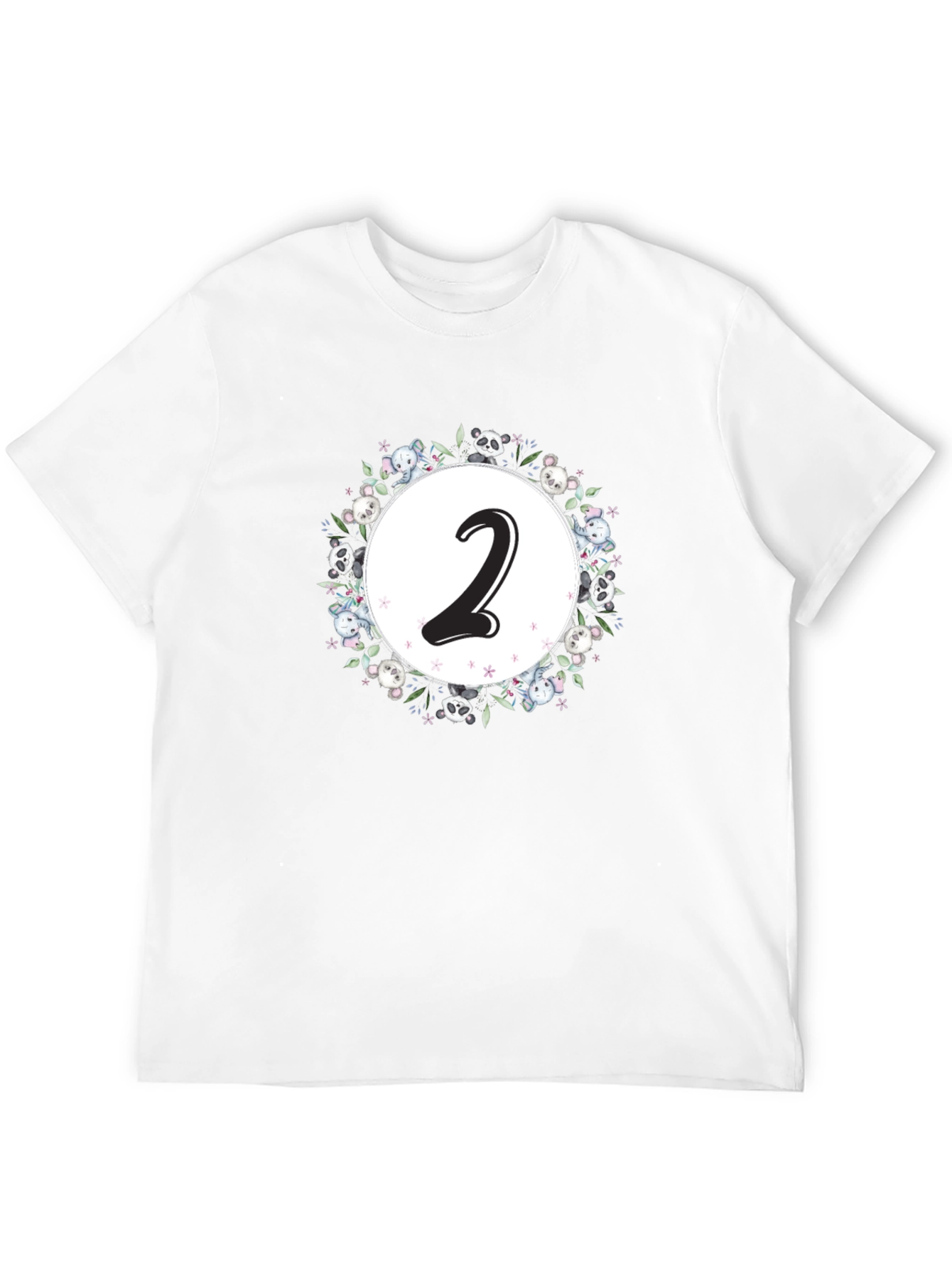Cute Number 2 Panda Bear T-Shirt