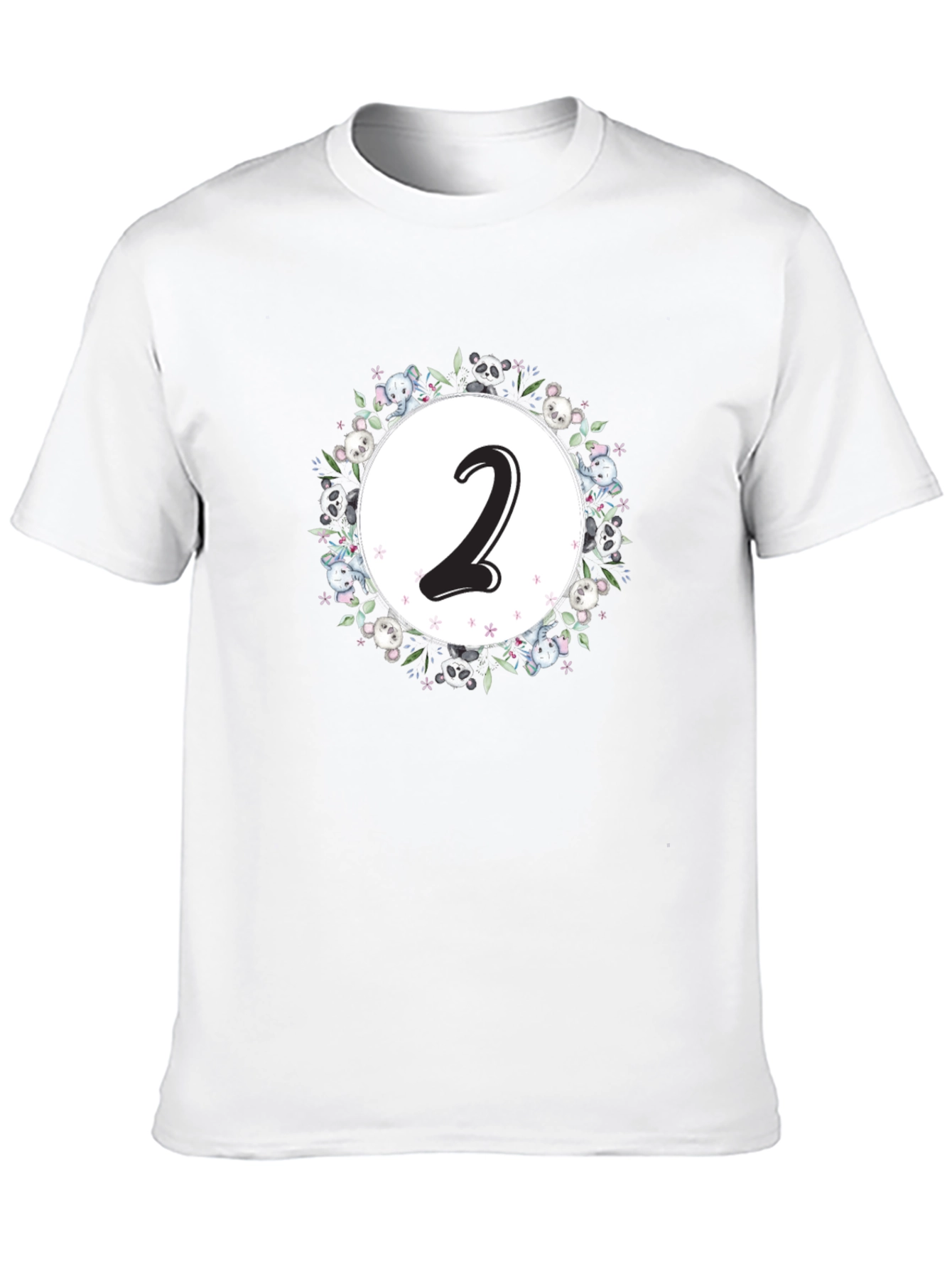 Cute Number 2 Panda Bear T-Shirt