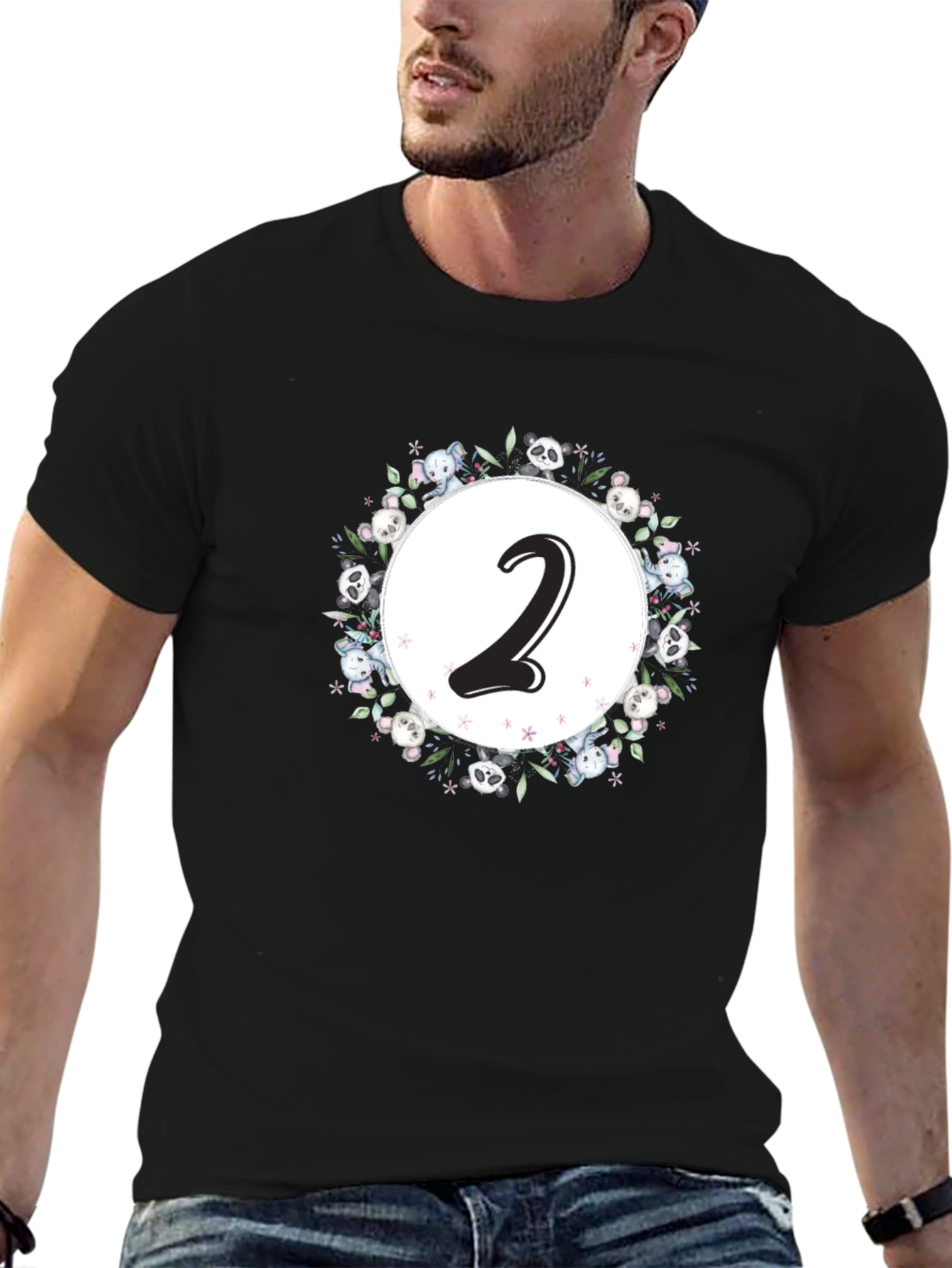 Cute Number 2 Panda Bear T-Shirt