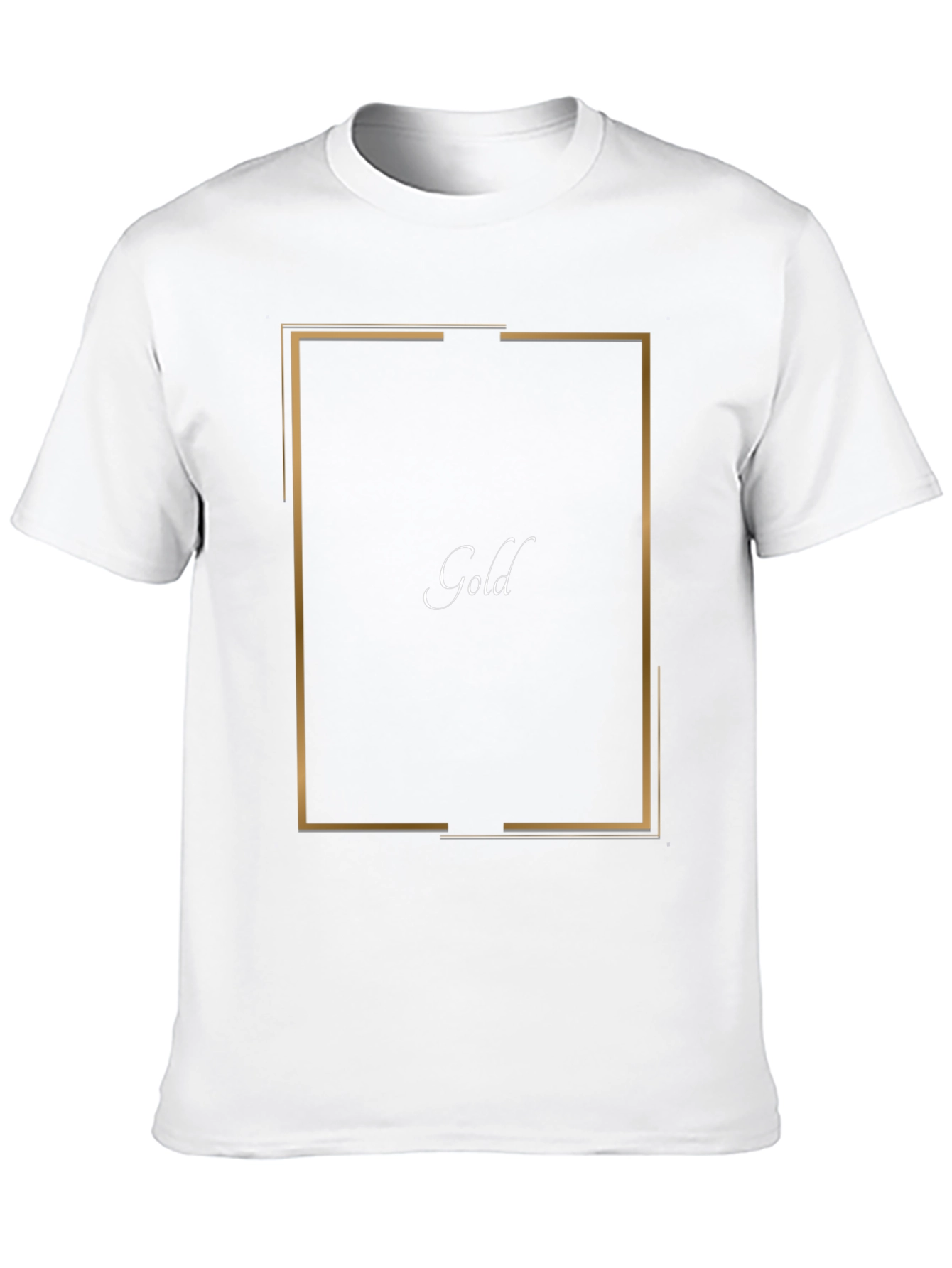 Gold Design Black T-Shirt - Modern Graphic Tee