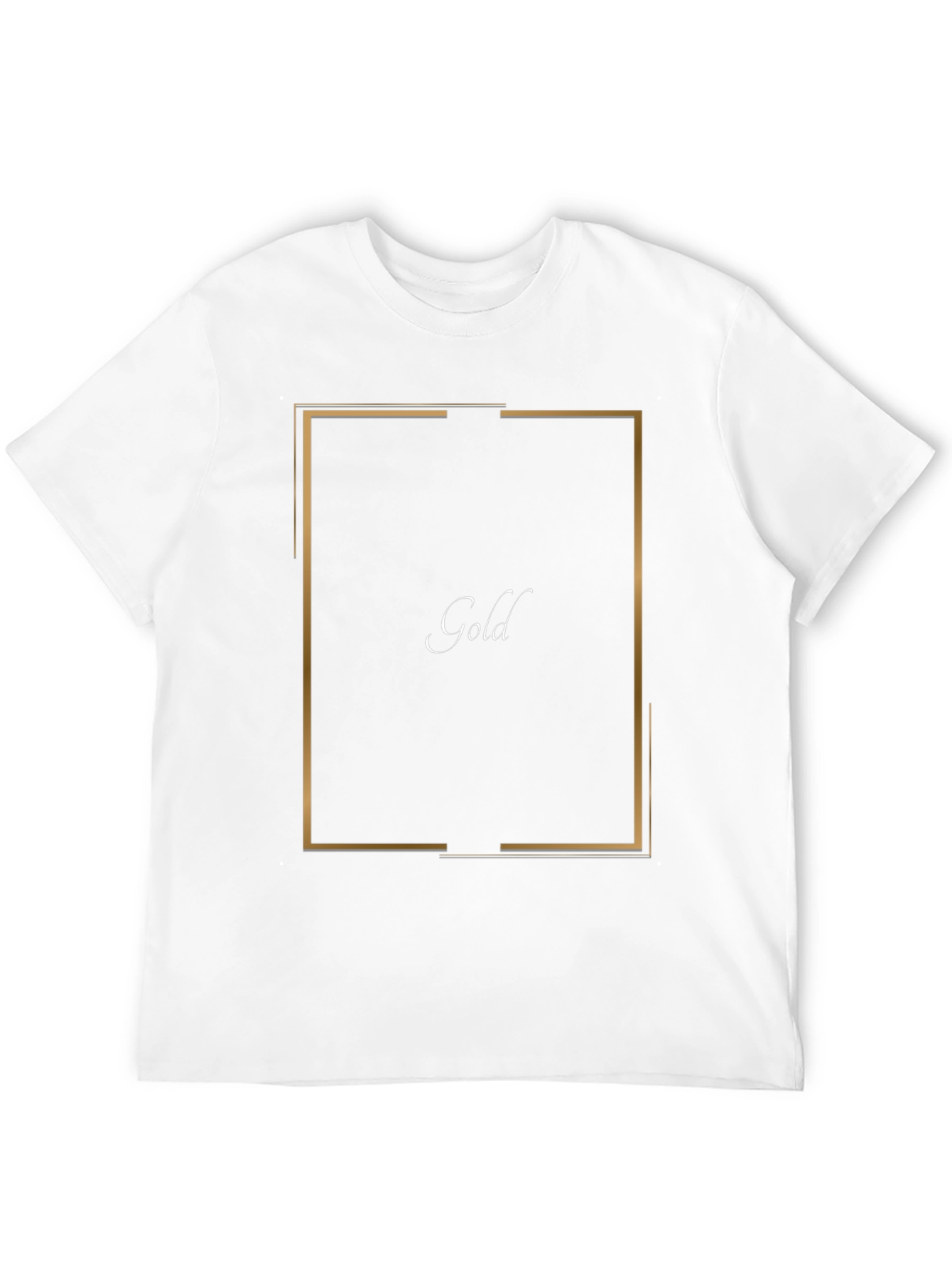 Gold Design Black T-Shirt - Modern Graphic Tee