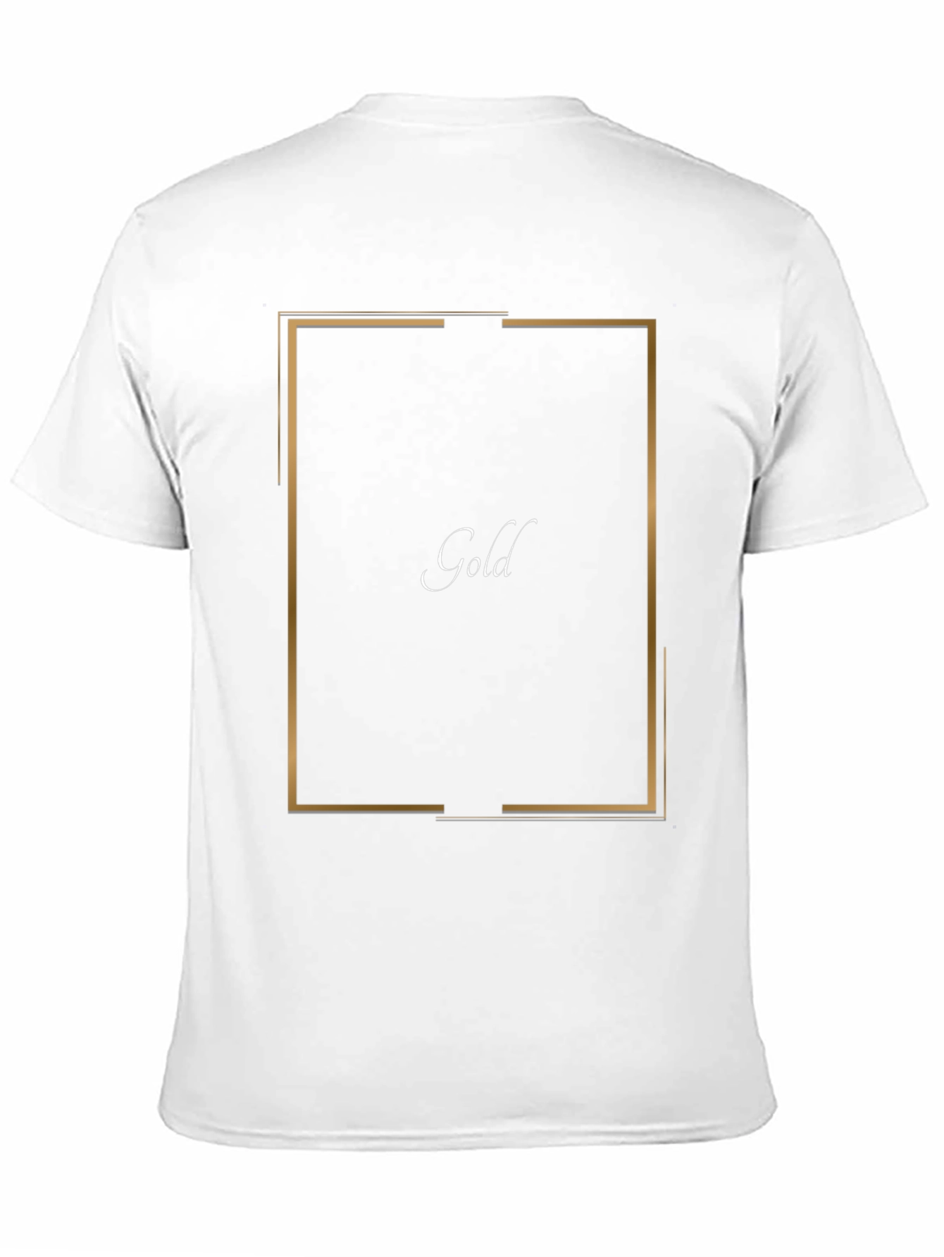 Gold Design Black T-Shirt - Modern Graphic Tee