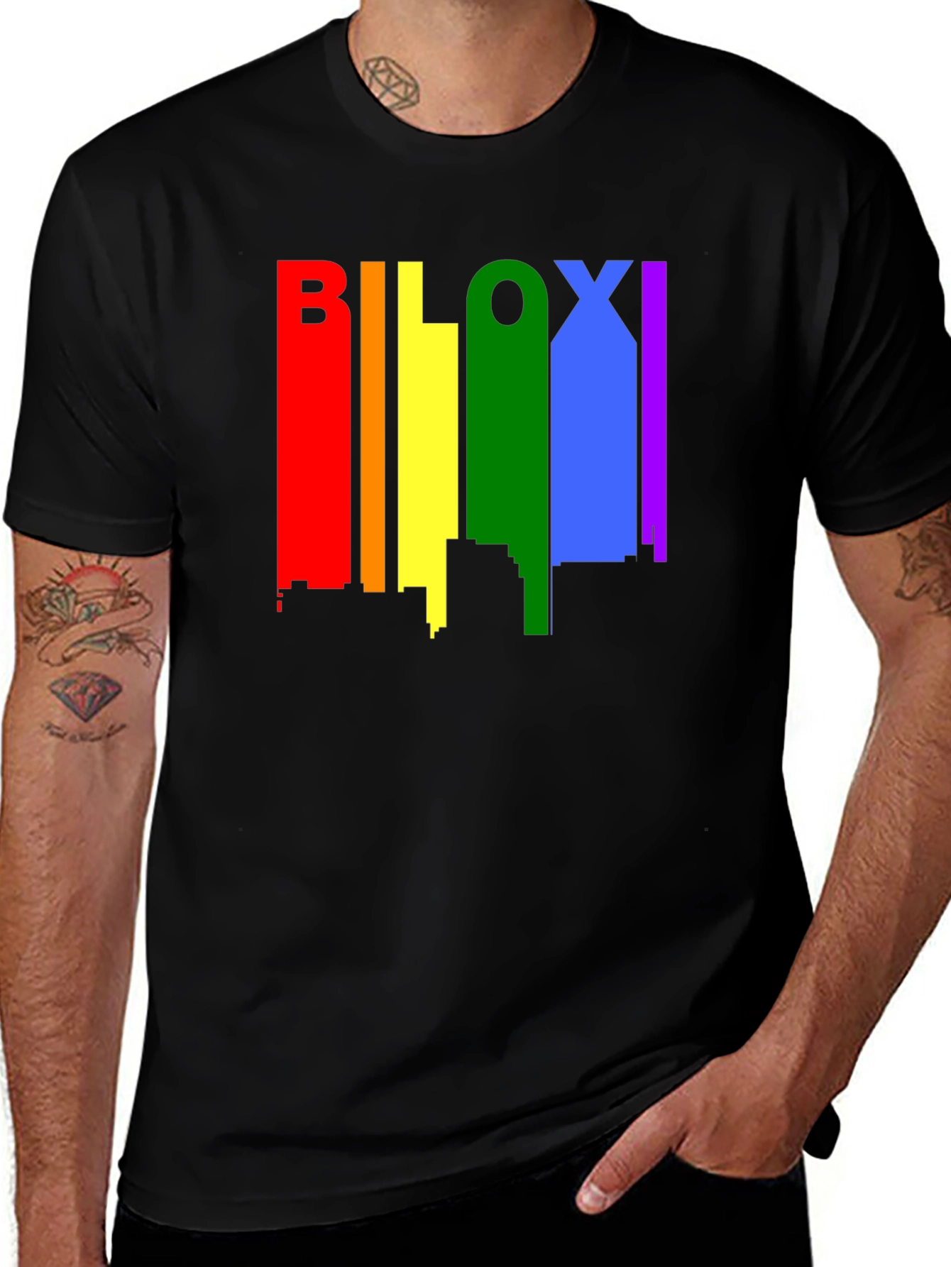 Biloxi Pride Skyline Black T-Shirt