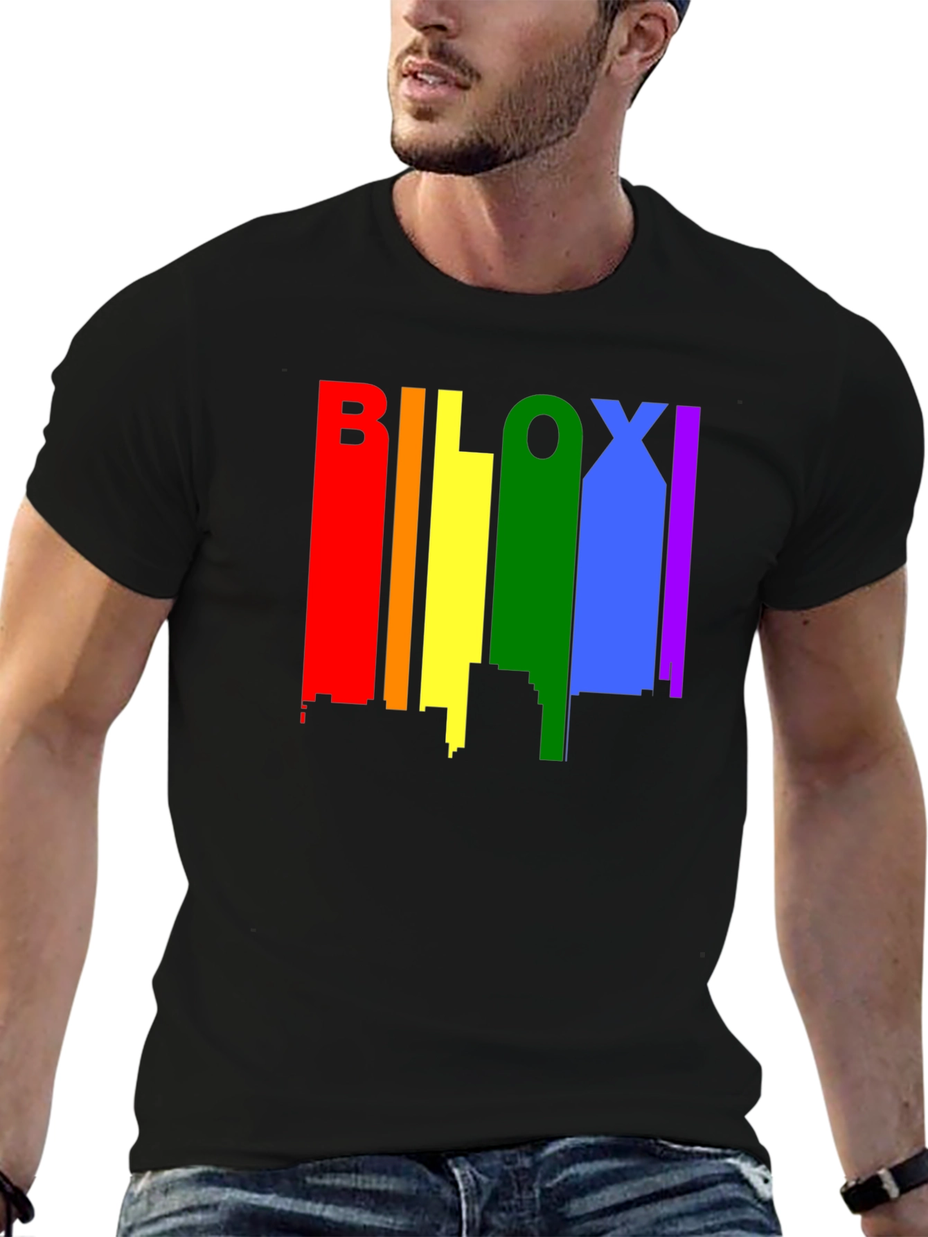 Biloxi Pride Skyline Black T-Shirt
