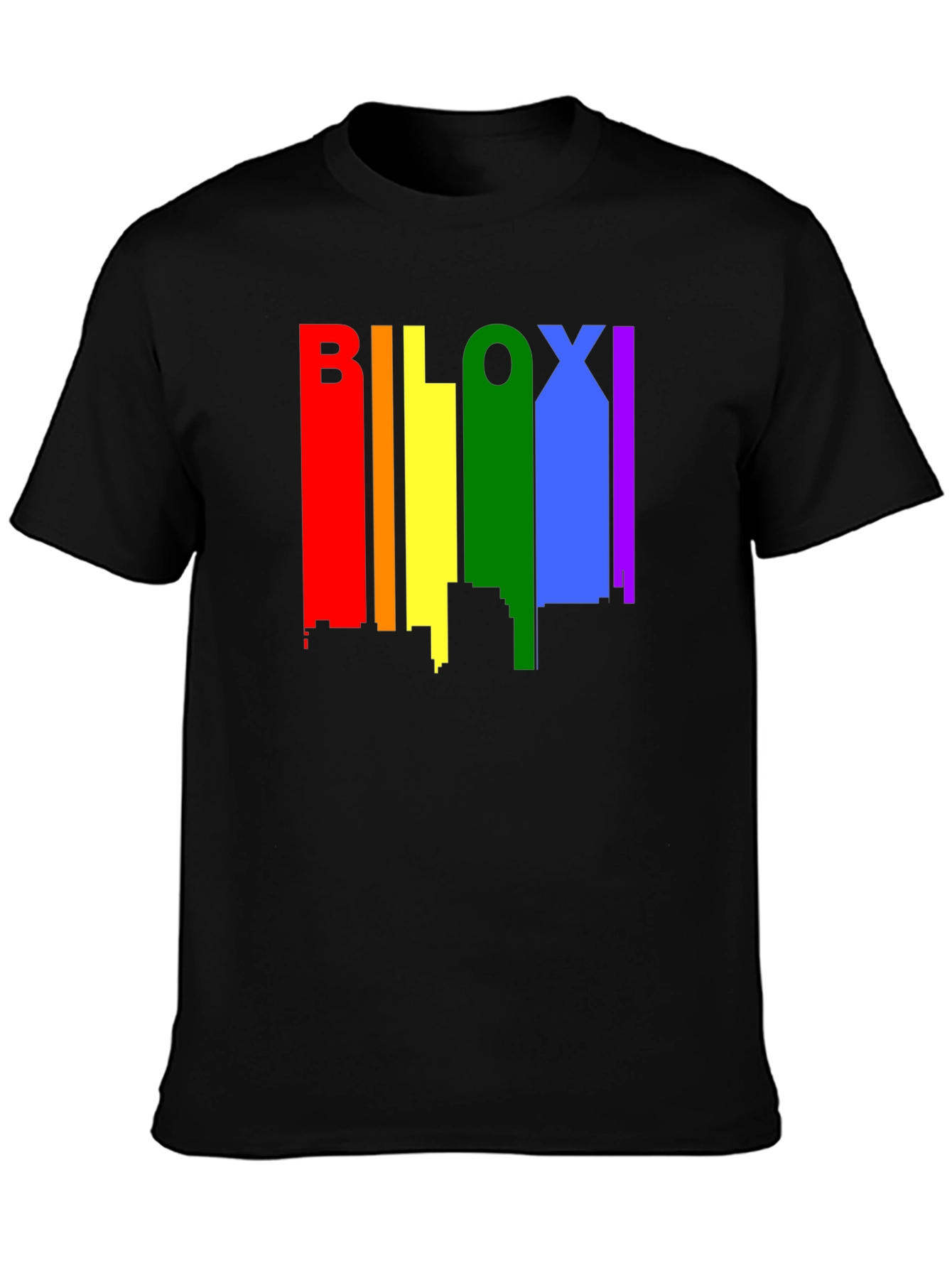 Biloxi Pride Skyline Black T-Shirt