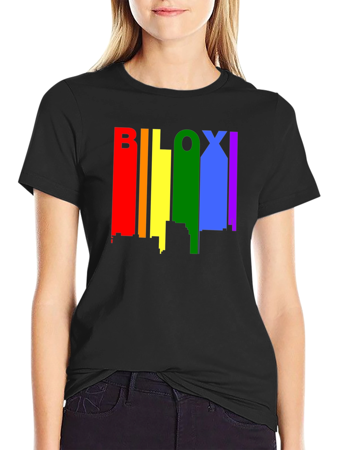 Biloxi Pride Skyline Black T-Shirt