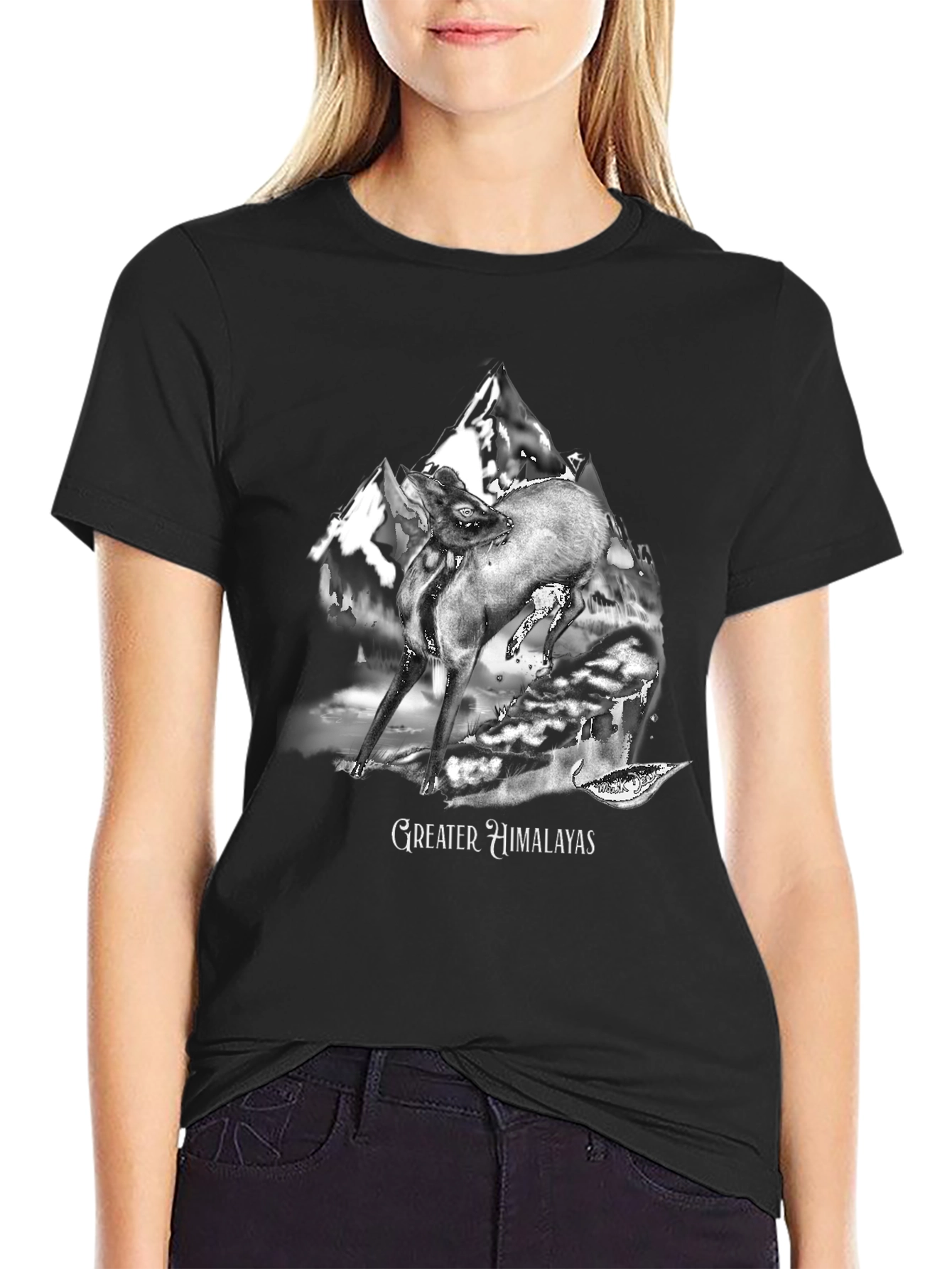 Greater Himalayas Graphic Tee - Black