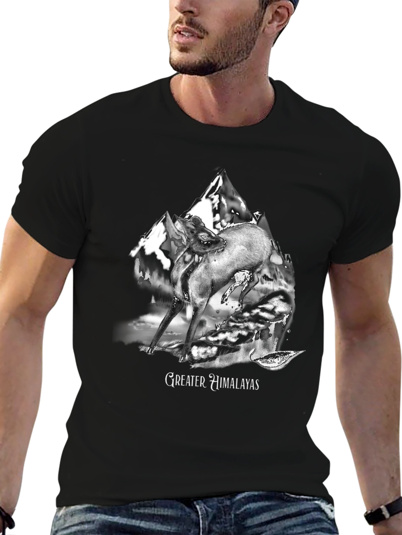 Greater Himalayas Graphic Tee - Black