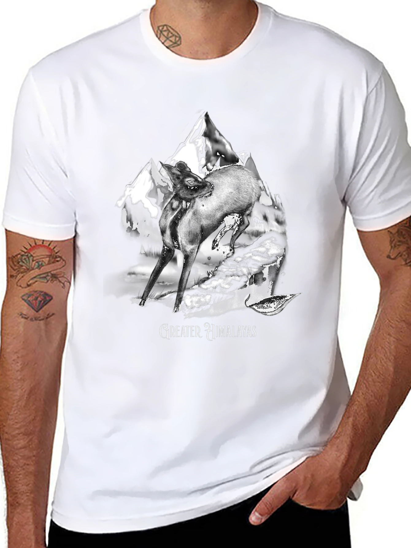 Greater Himalayas Graphic Tee - Black