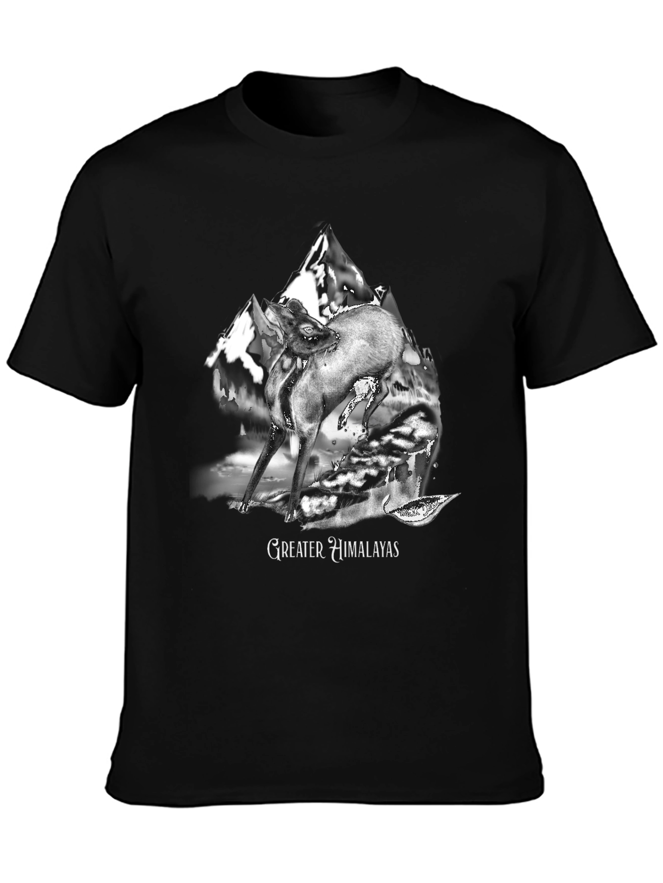 Greater Himalayas Graphic Tee - Black