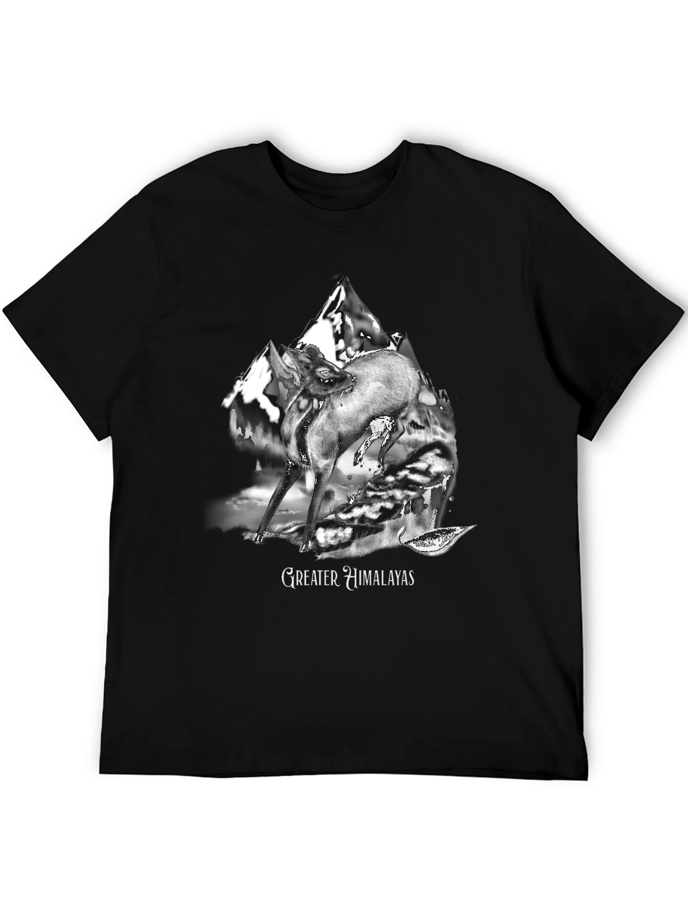 Greater Himalayas Graphic Tee - Black