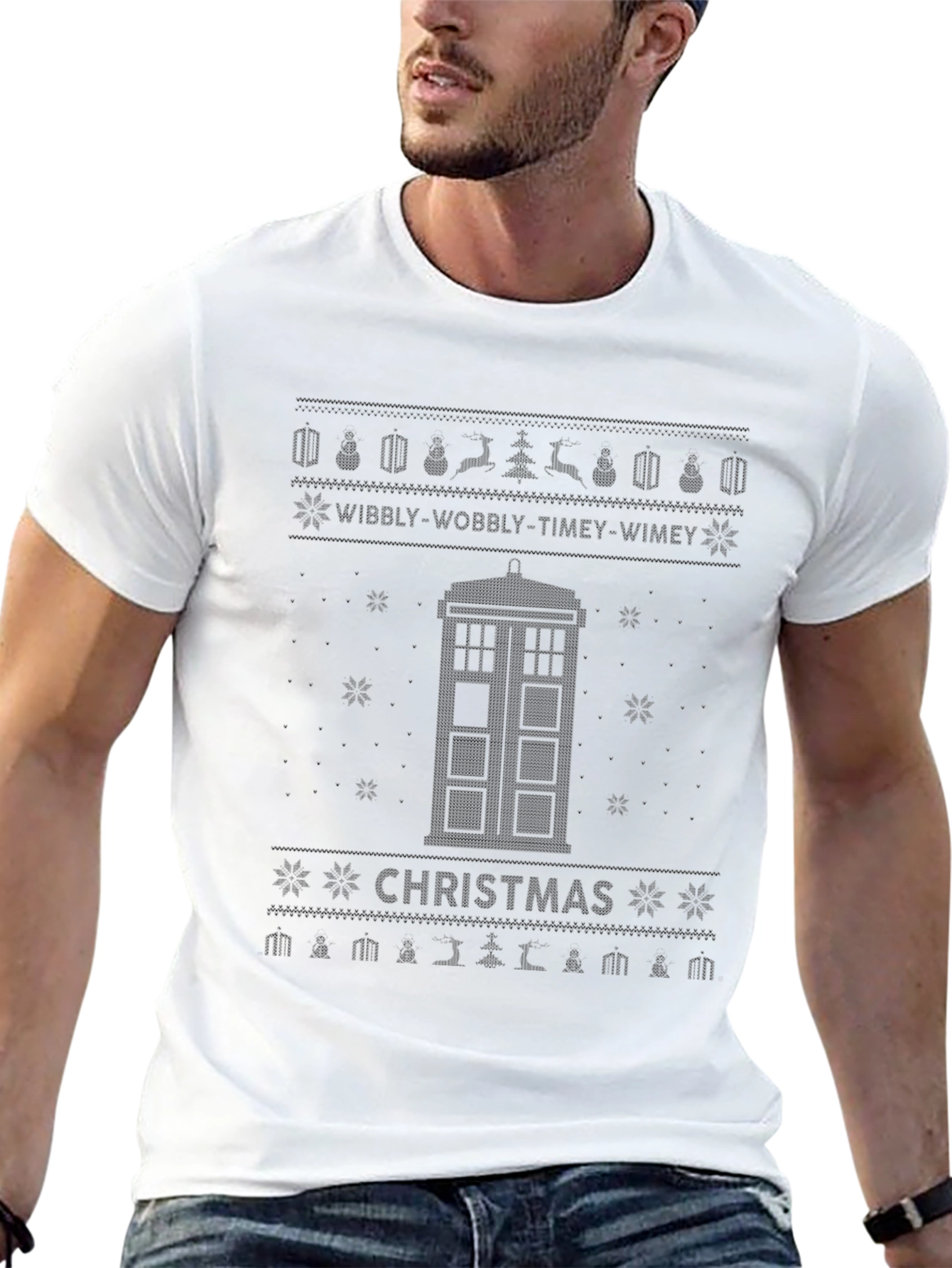 Doctor Who Christmas TARDIS Holiday Sweater Shirt