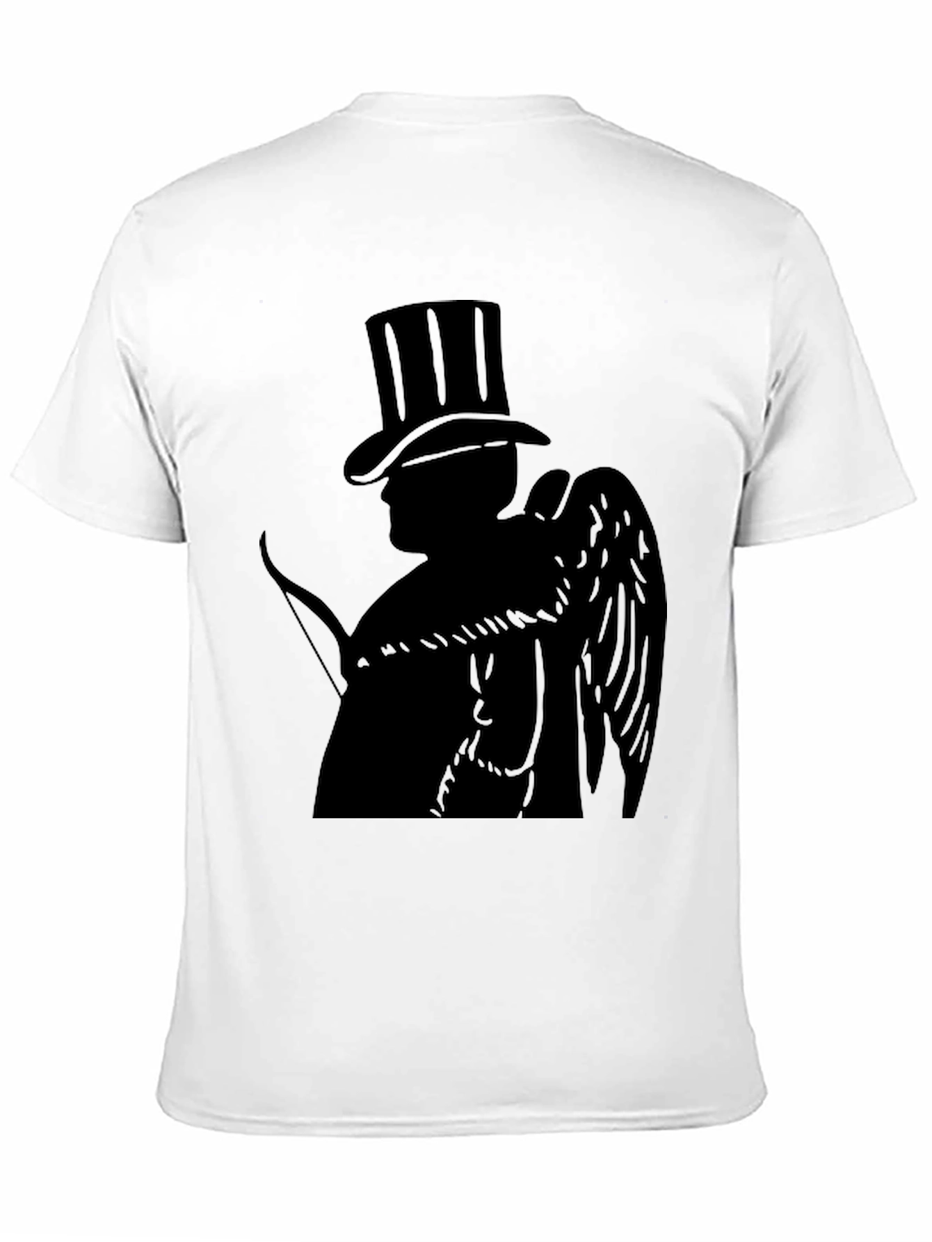 Top Hat Cupid Black T-Shirt - Angelic Style