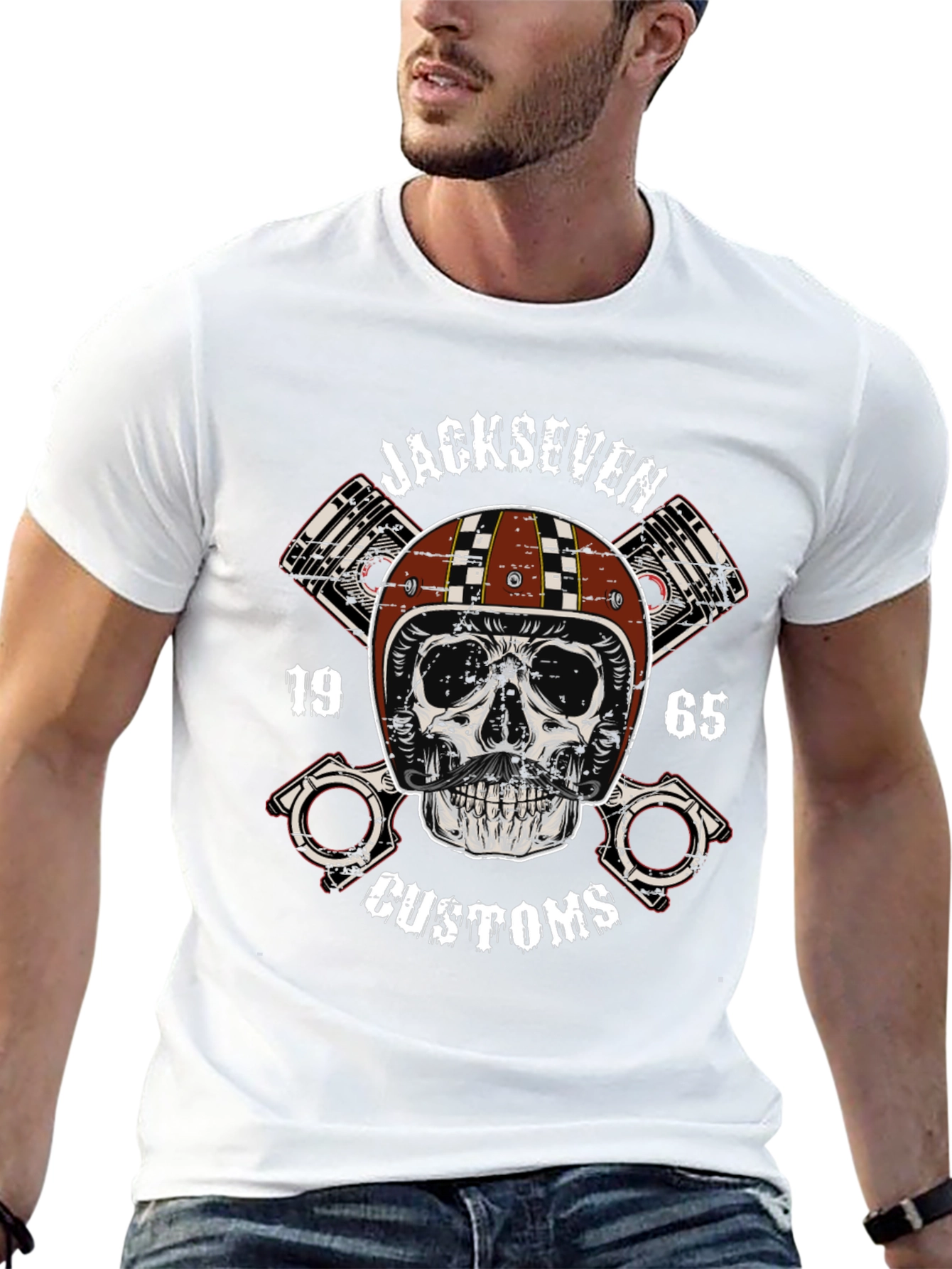 Jackseven Customs Skull Graphic Tee
