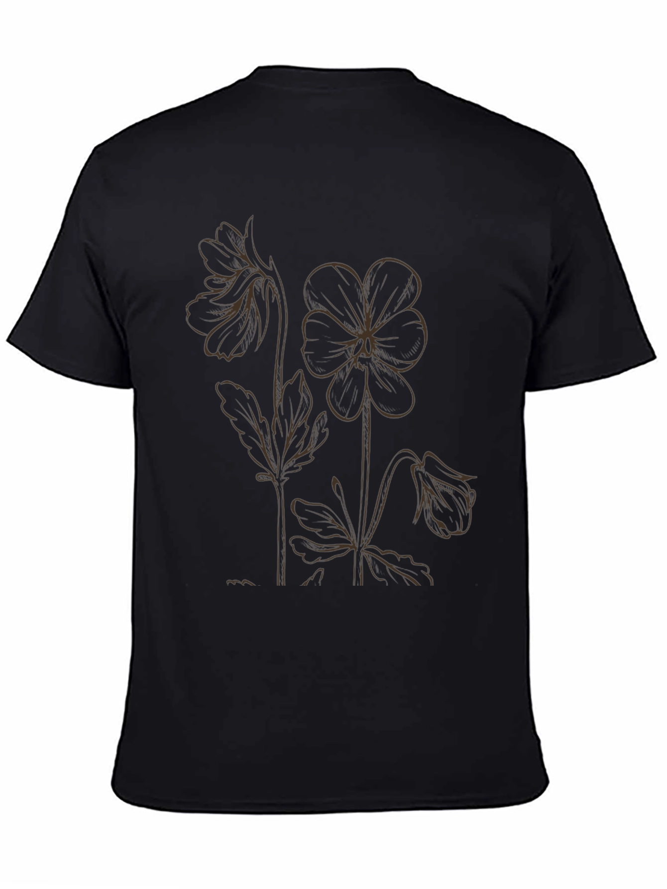 Floral Outline Graphic Tee