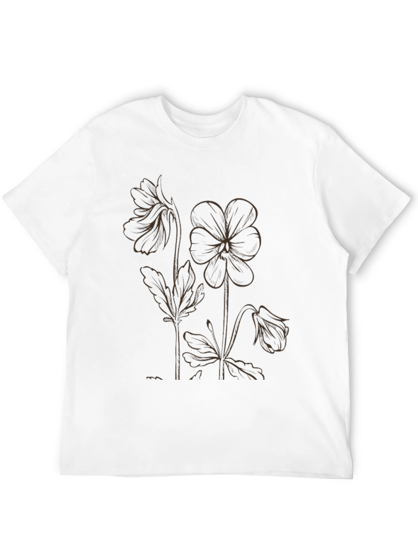 Floral Outline Graphic Tee