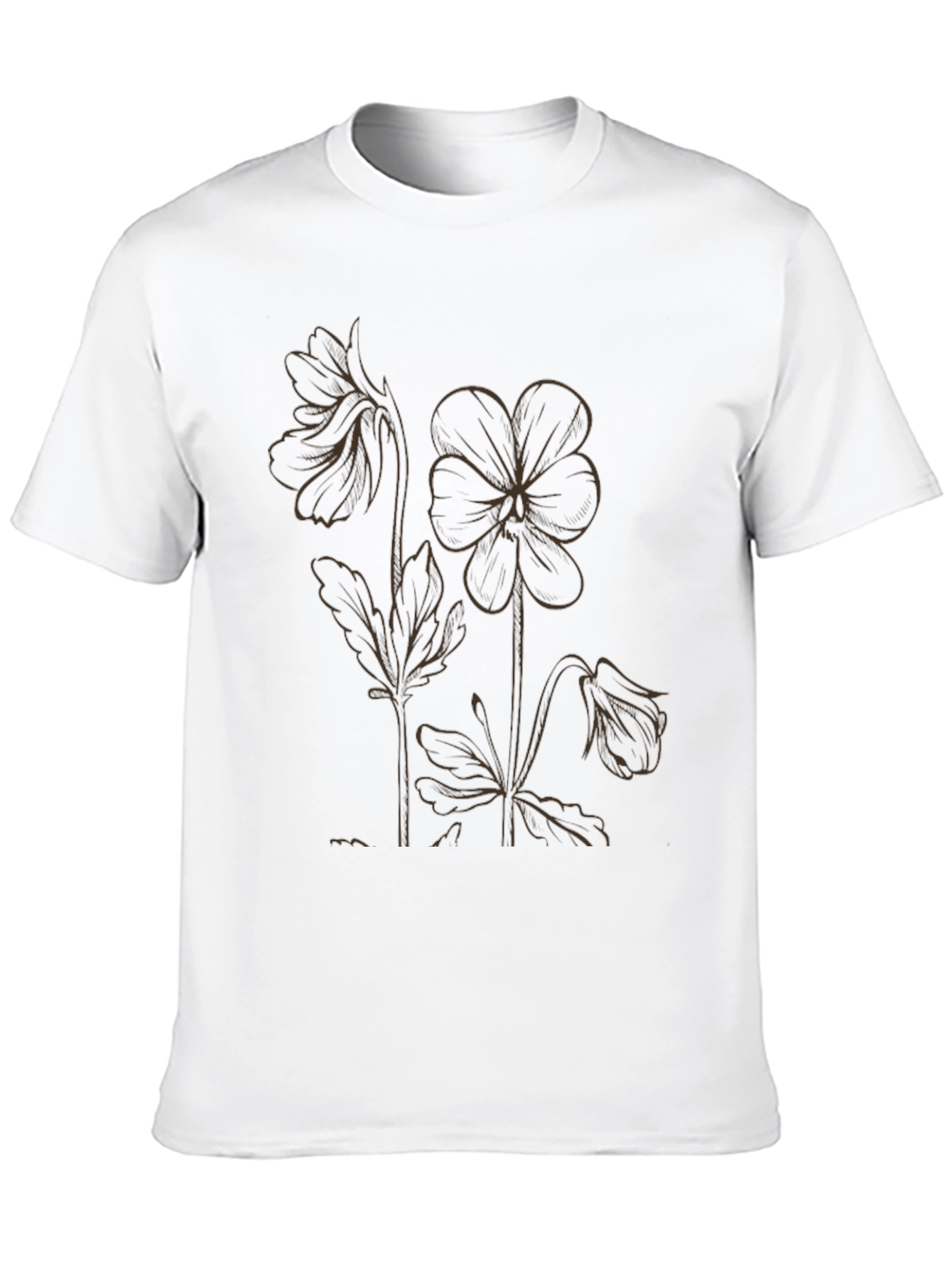 Floral Outline Graphic Tee