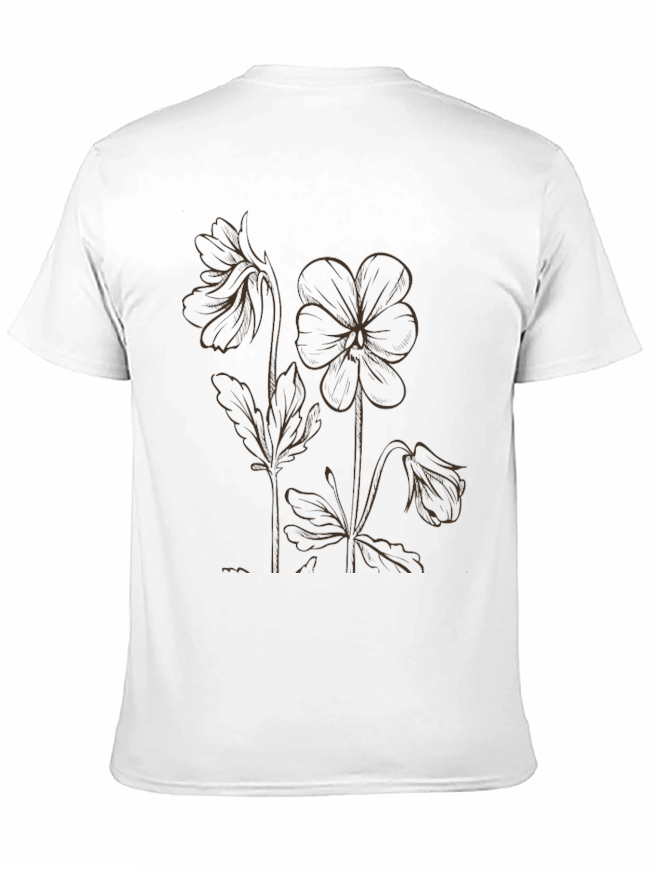 Floral Outline Graphic Tee