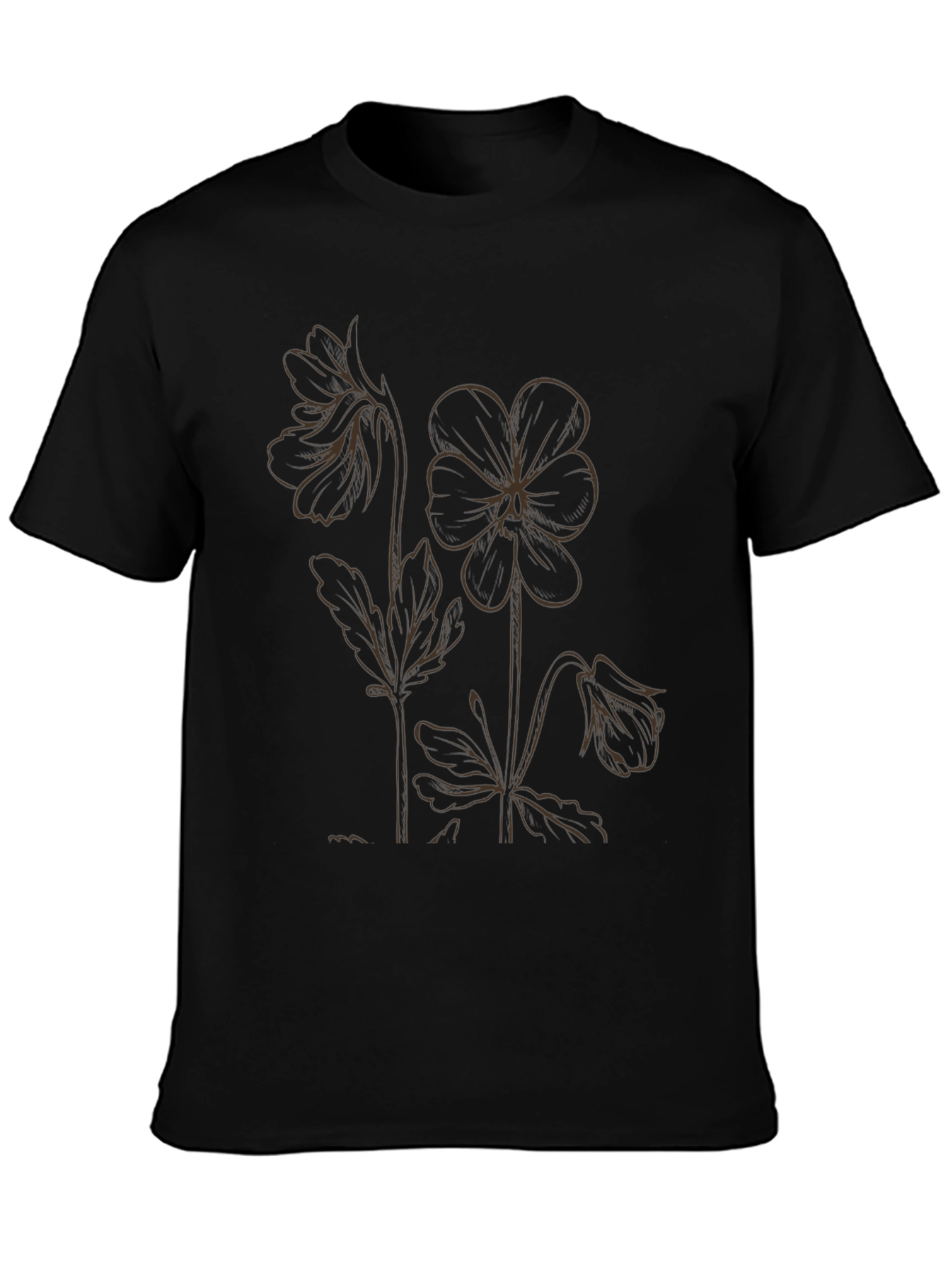 Floral Outline Graphic Tee