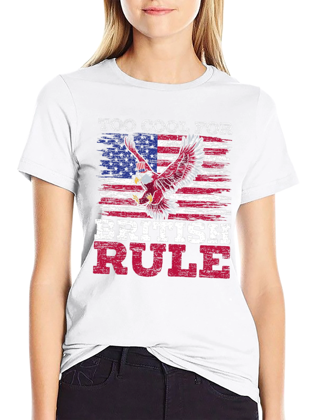 Too Cool For British Rule Patriotic T-Shirt