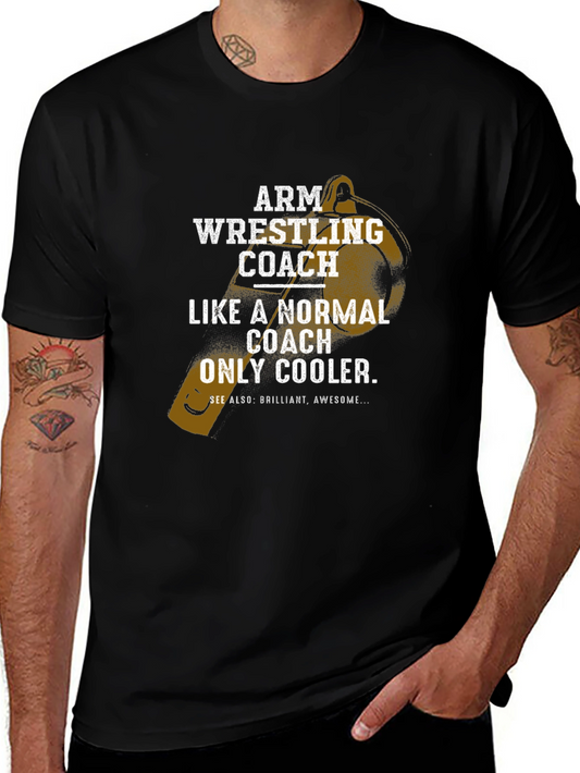 Arm Wrestling Coach T-Shirt - Cool Graphic Tee