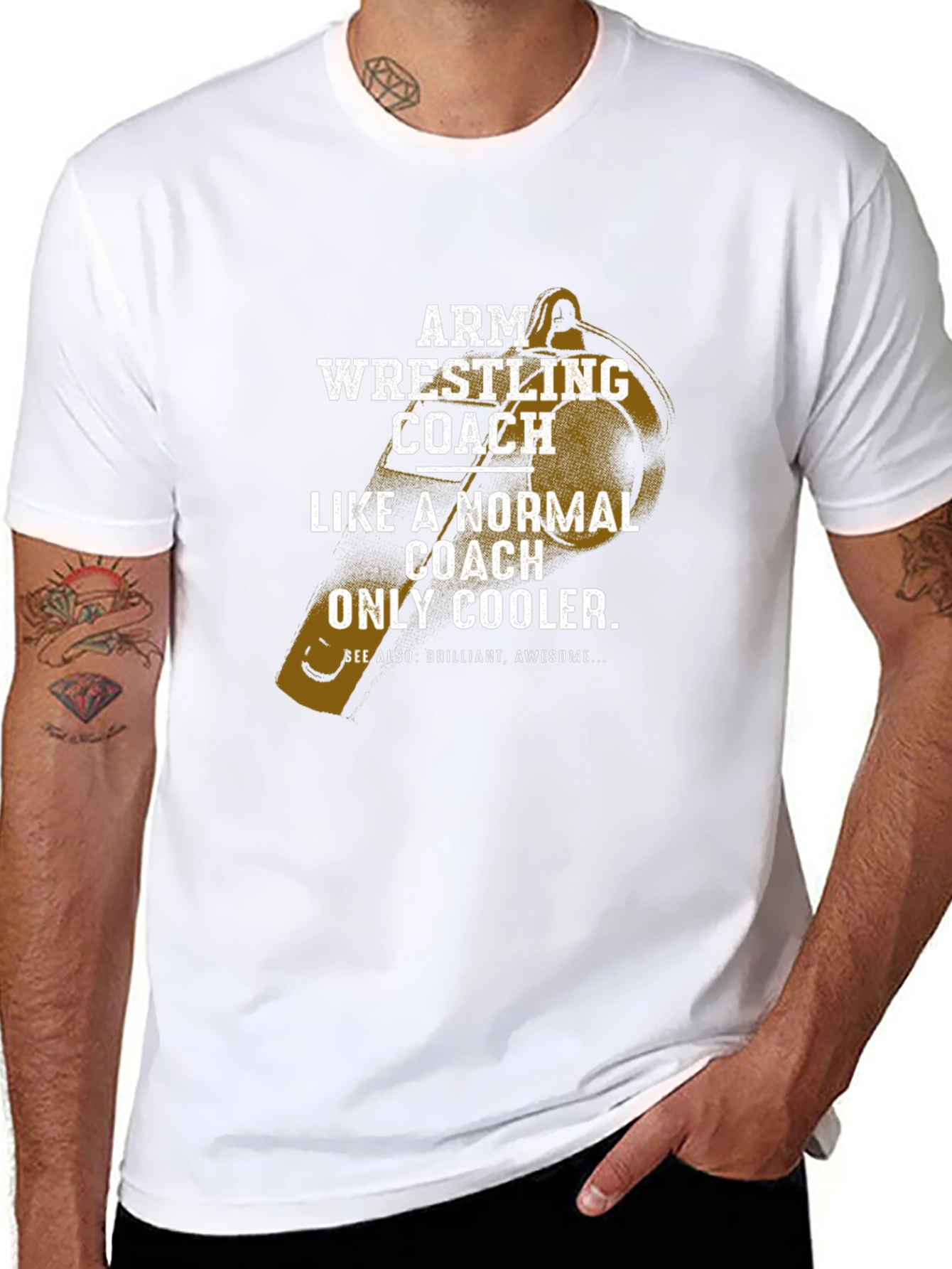 Arm Wrestling Coach T-Shirt - Cool Graphic Tee