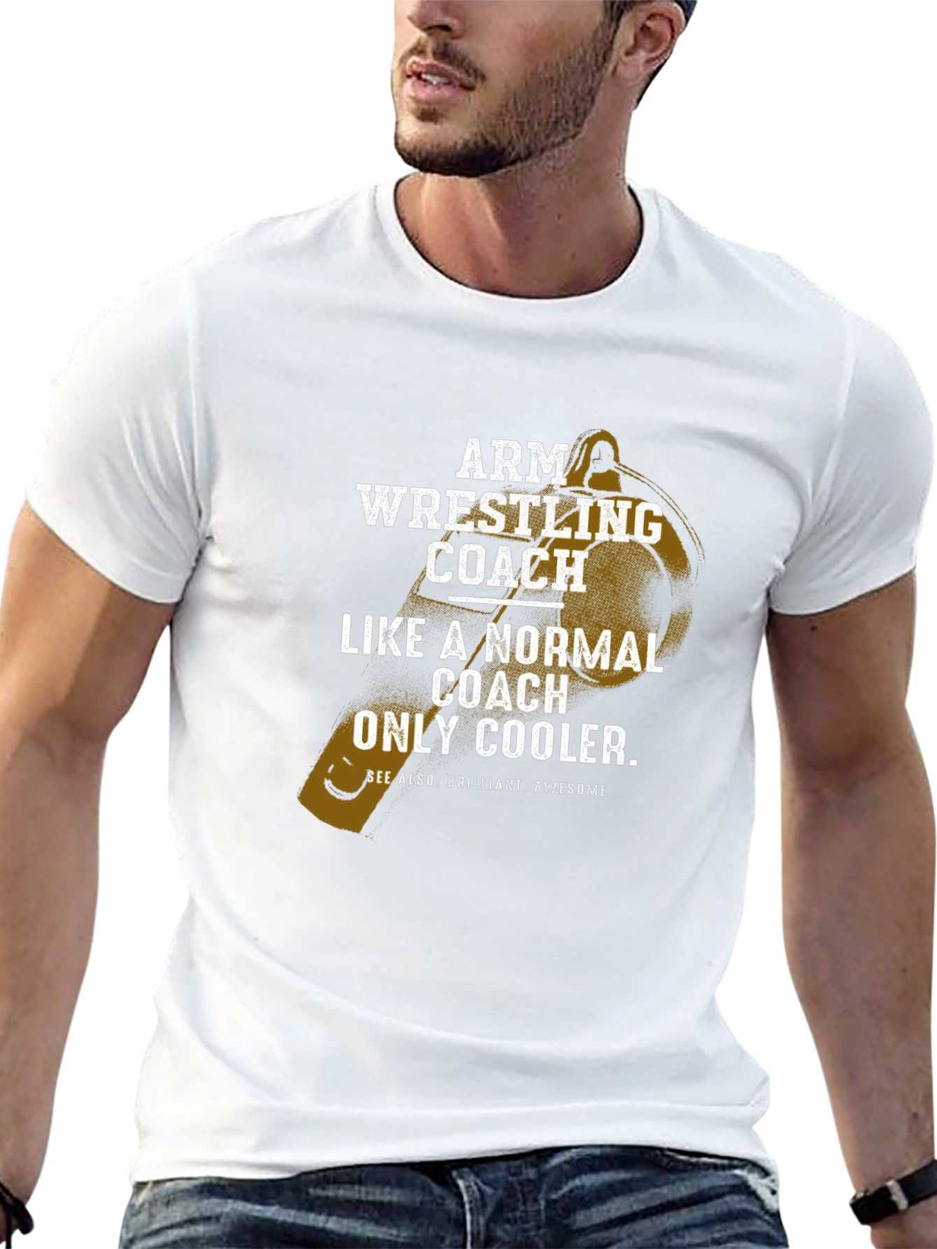 Arm Wrestling Coach T-Shirt - Cool Graphic Tee
