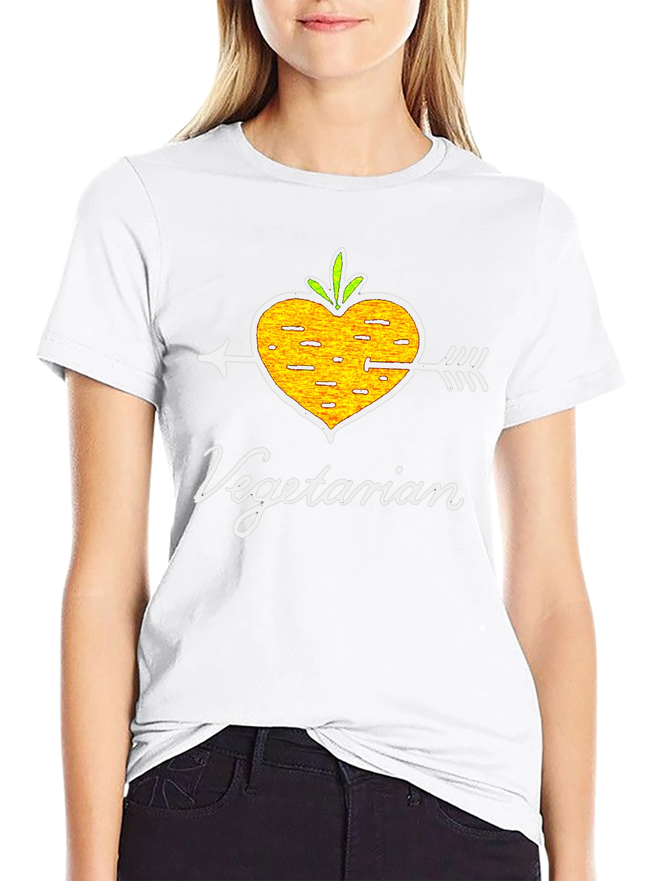 Vegetarian Heart Arrow T-Shirt - Vegan Lifestyle Tee