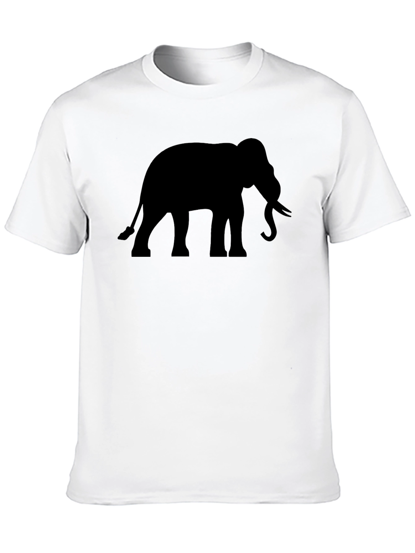 Elephant Silhouette Black T-Shirt