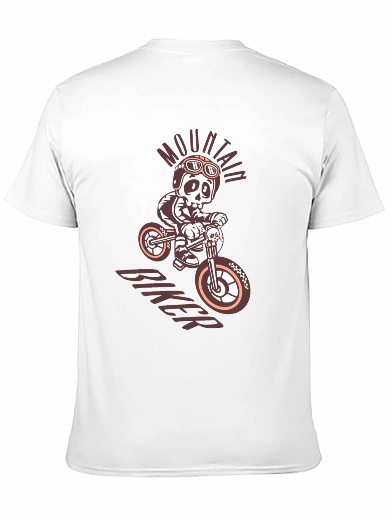 Mountain Biker Skeleton Graphic Tee - Black
