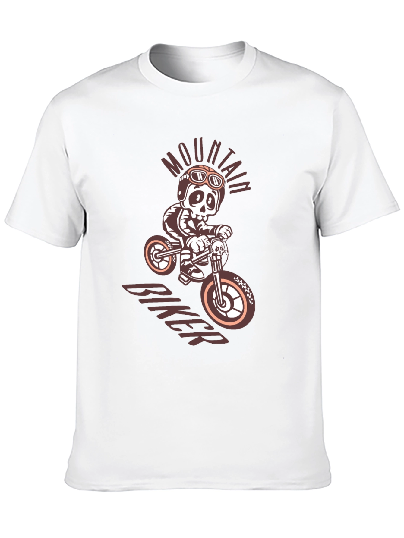 Mountain Biker Skeleton Graphic Tee - Black