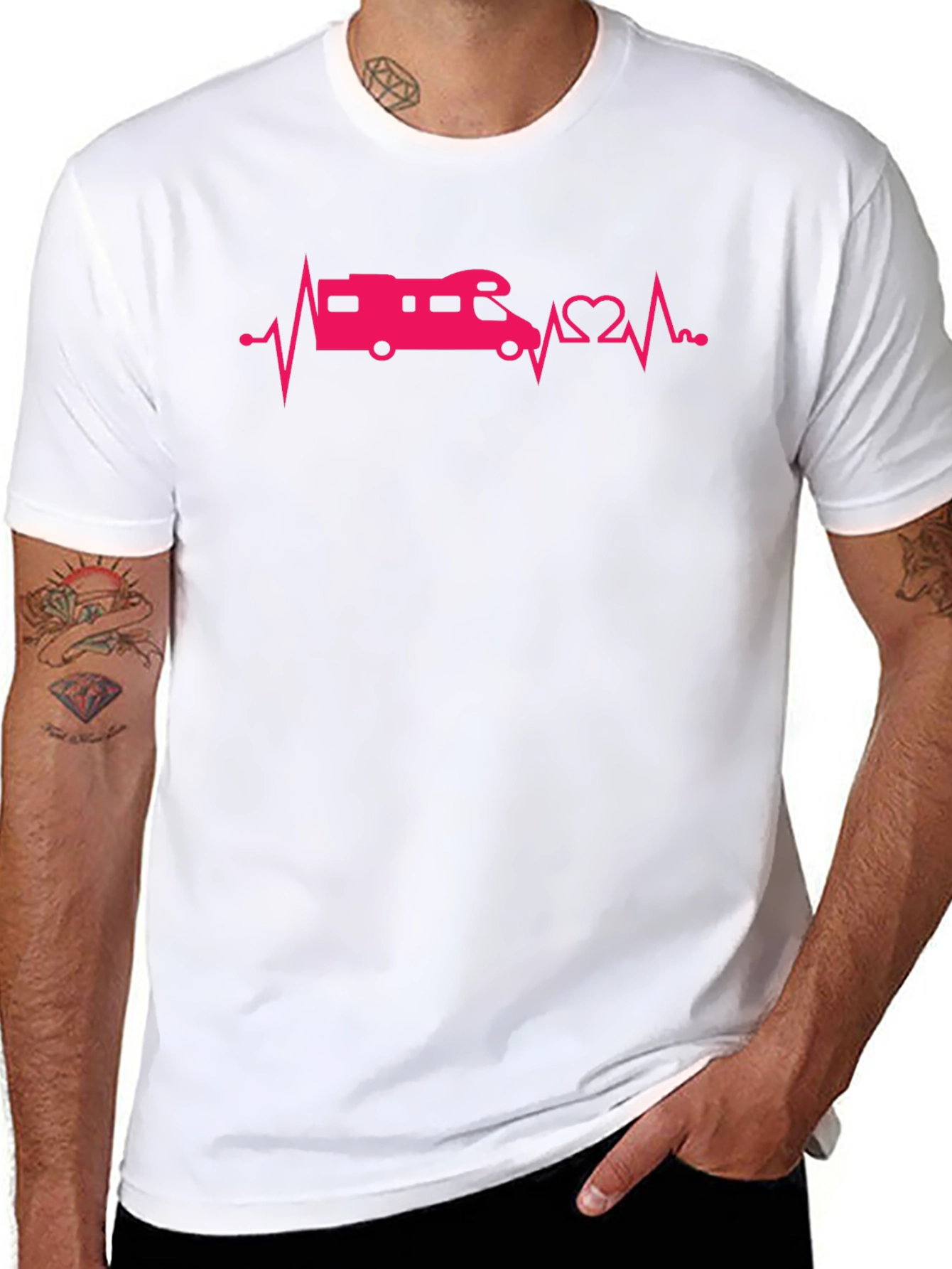 RV Heartbeat T-Shirt - Black Graphic Tee