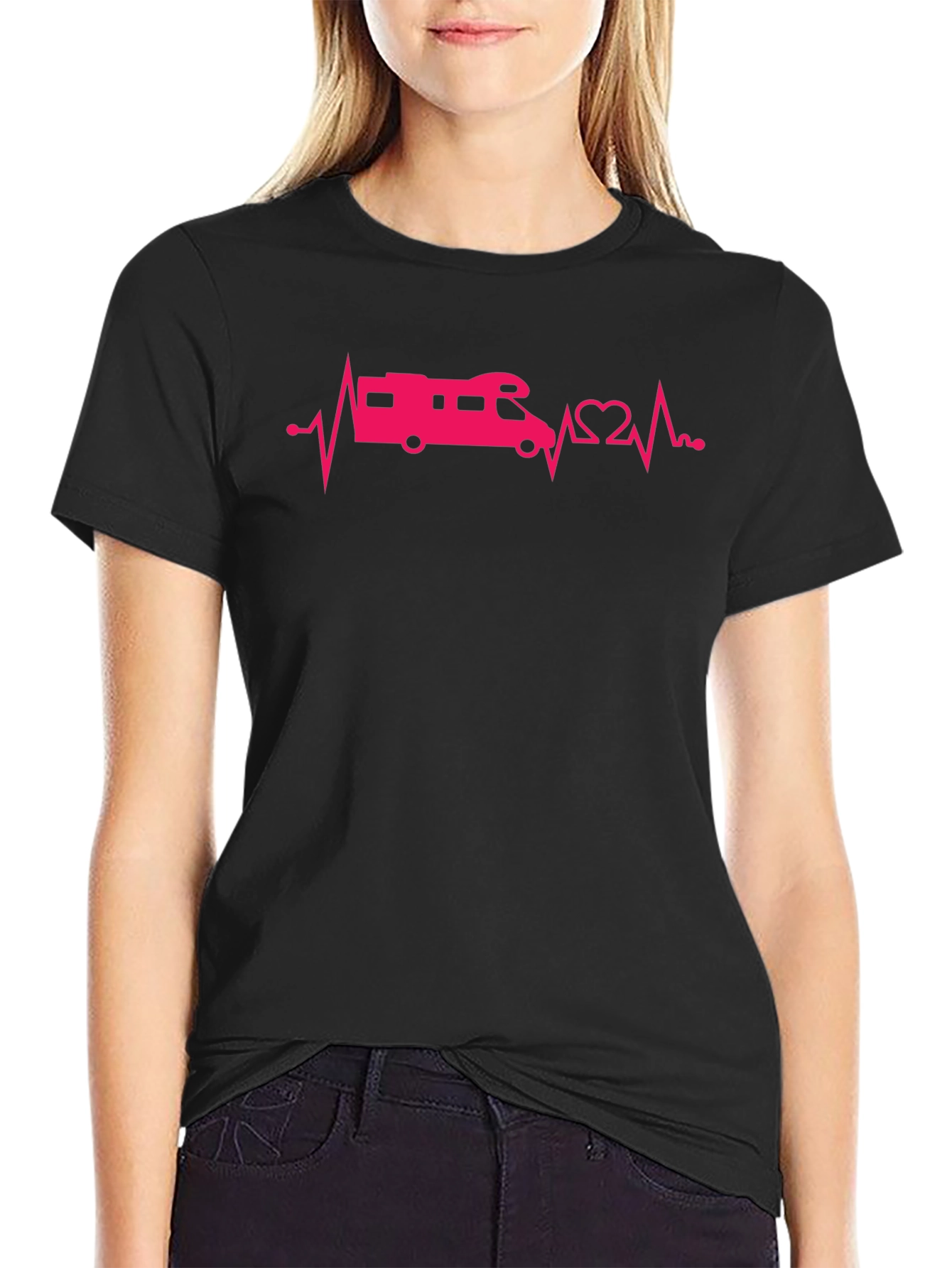 RV Heartbeat T-Shirt - Black Graphic Tee
