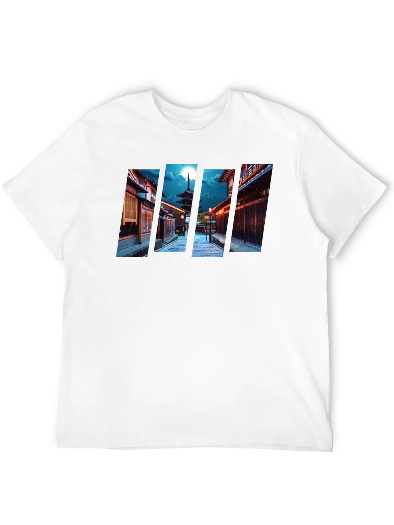 Kyoto Pagoda Graphic Tee - Cityscape Black T-Shirt