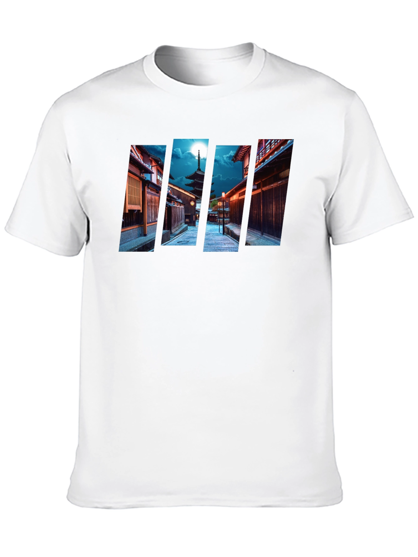 Kyoto Pagoda Graphic Tee - Cityscape Black T-Shirt