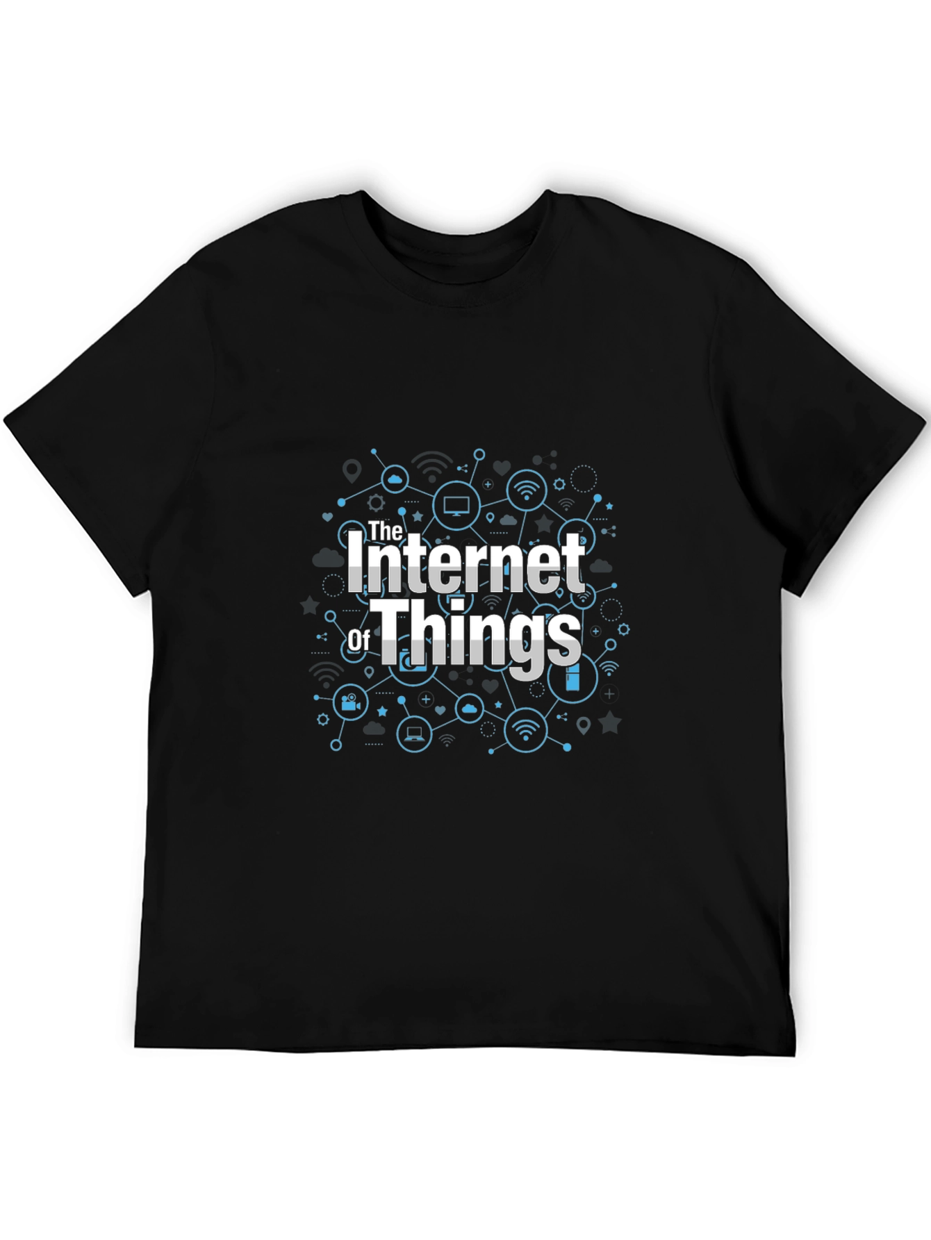 Internet of Things Graphic Tee - Black Cotton T-Shirt