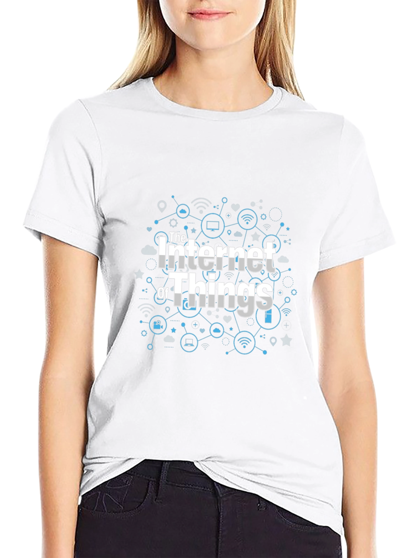 Internet of Things Graphic Tee - Black Cotton T-Shirt