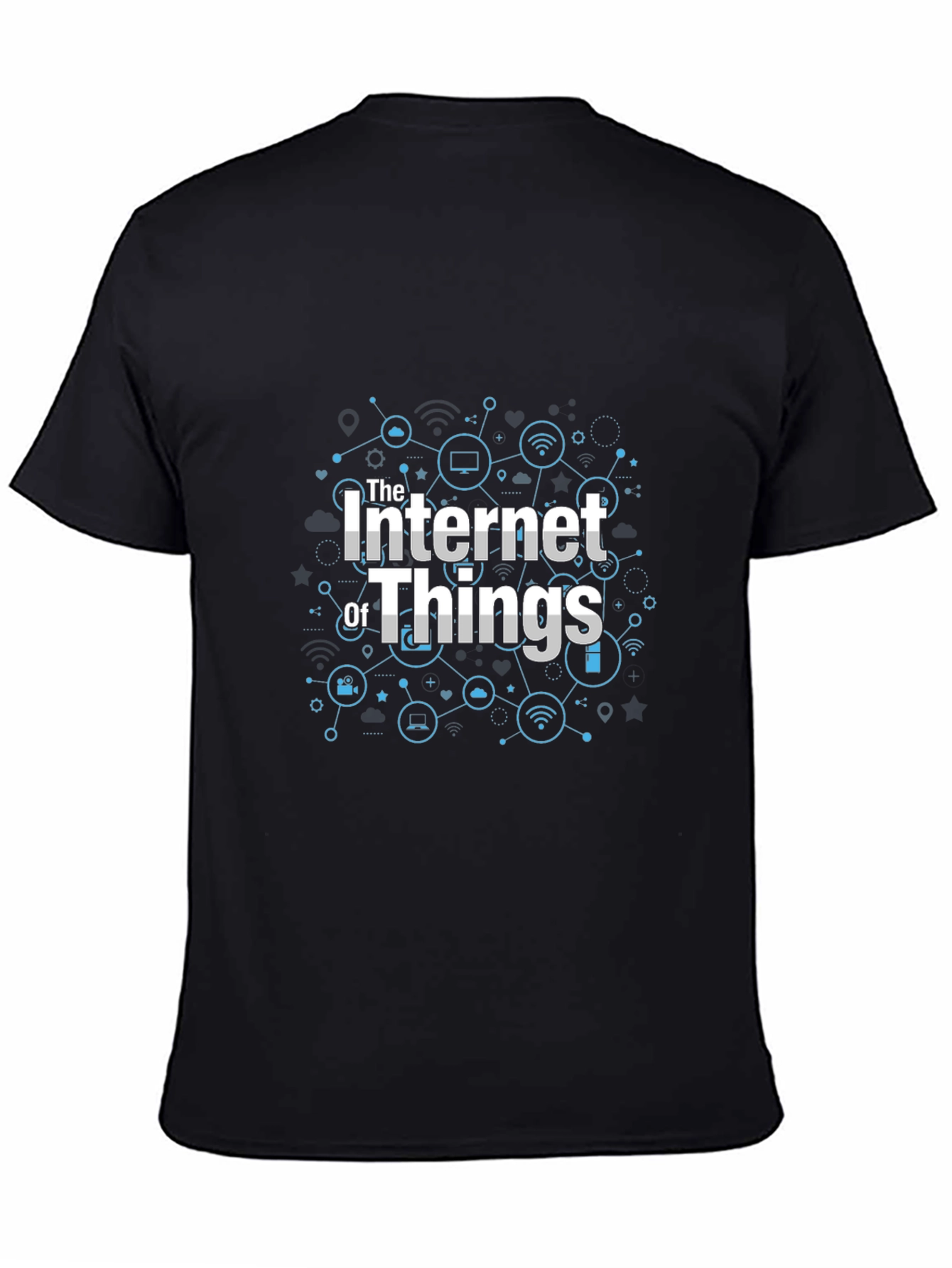 Internet of Things Graphic Tee - Black Cotton T-Shirt