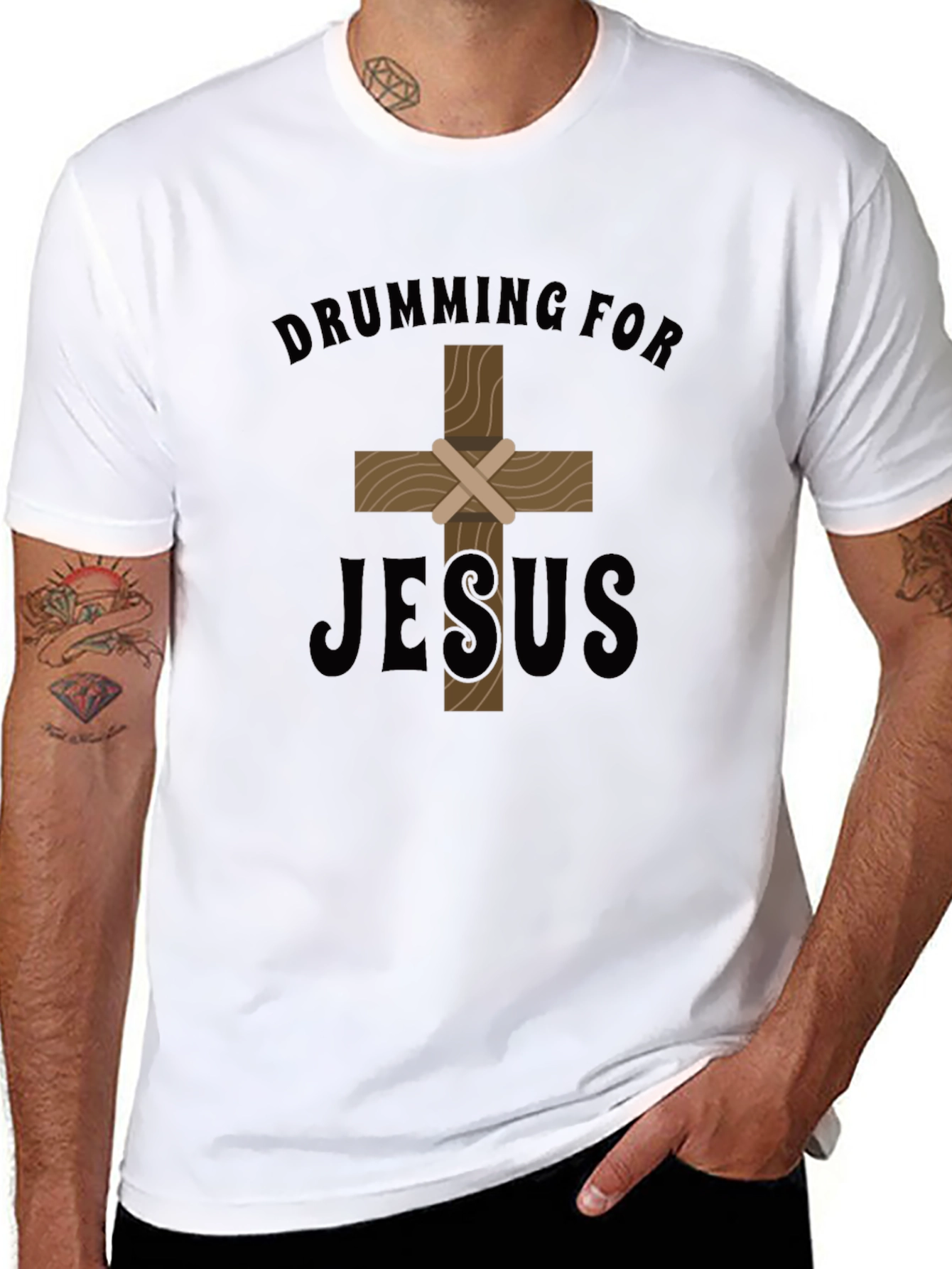 Drumming for Jesus T-Shirt - Christian Apparel