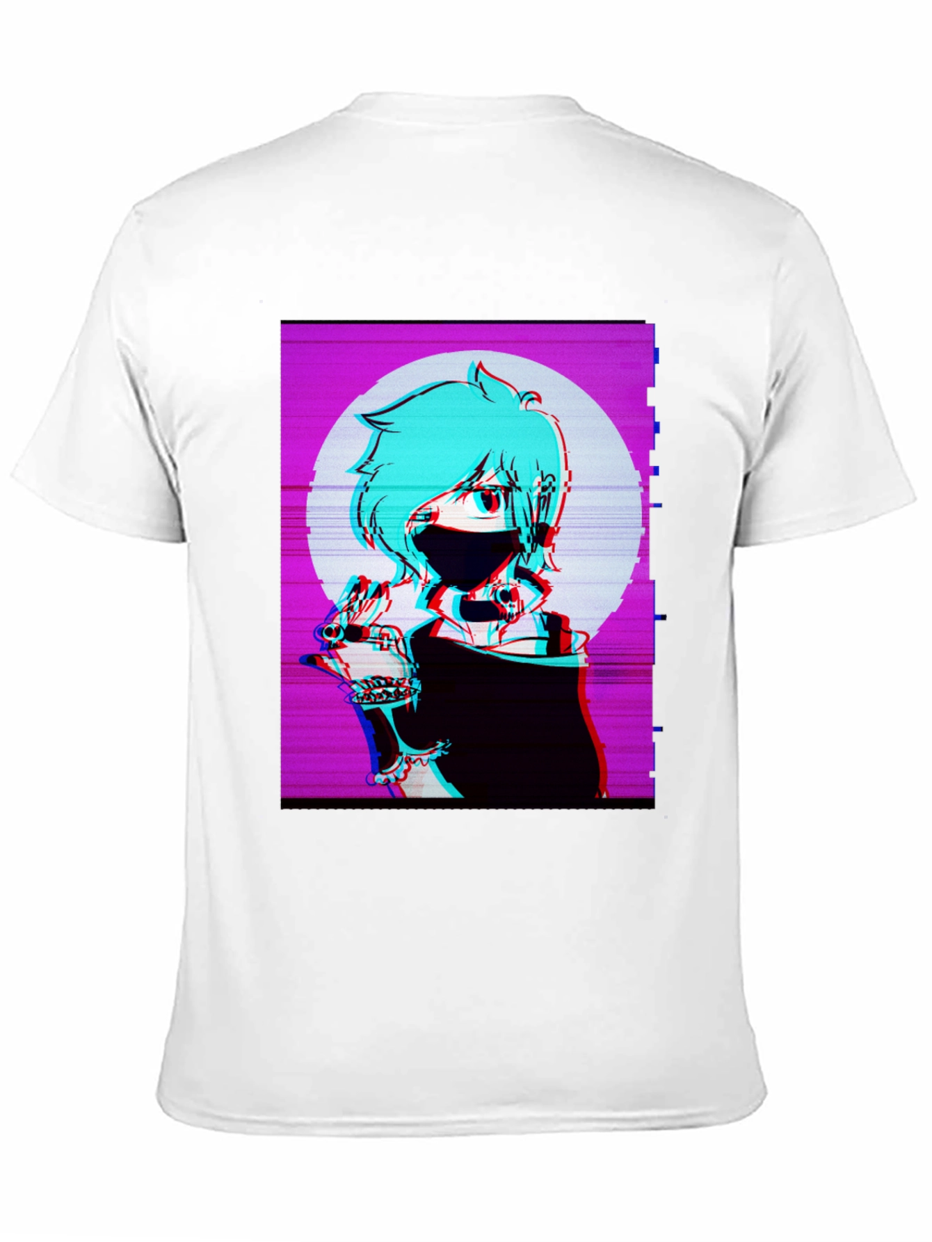 Anime Graphic Tee - Black Vaporwave T-Shirt