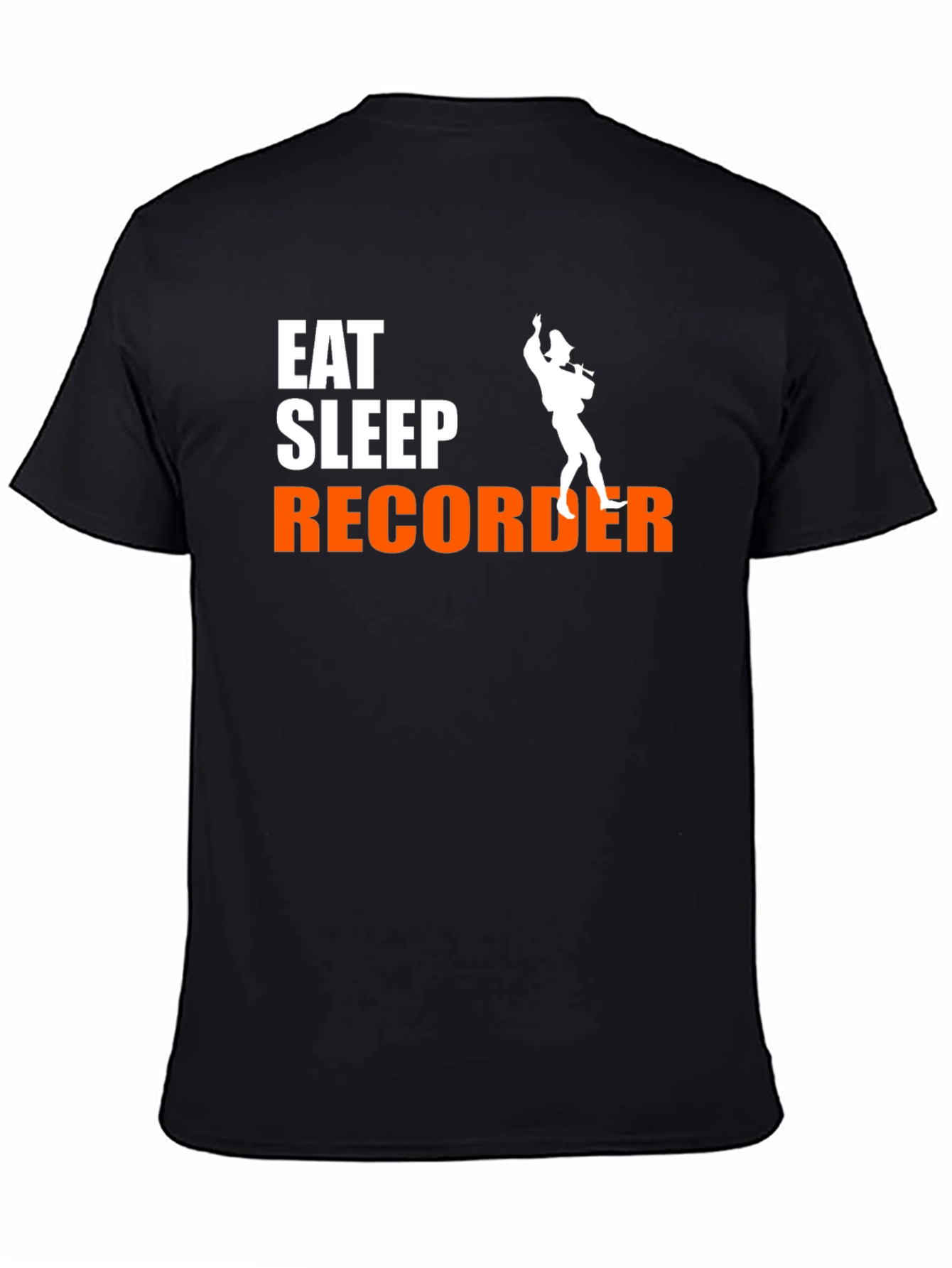 Eat Sleep Recorder Black Graphic Tee